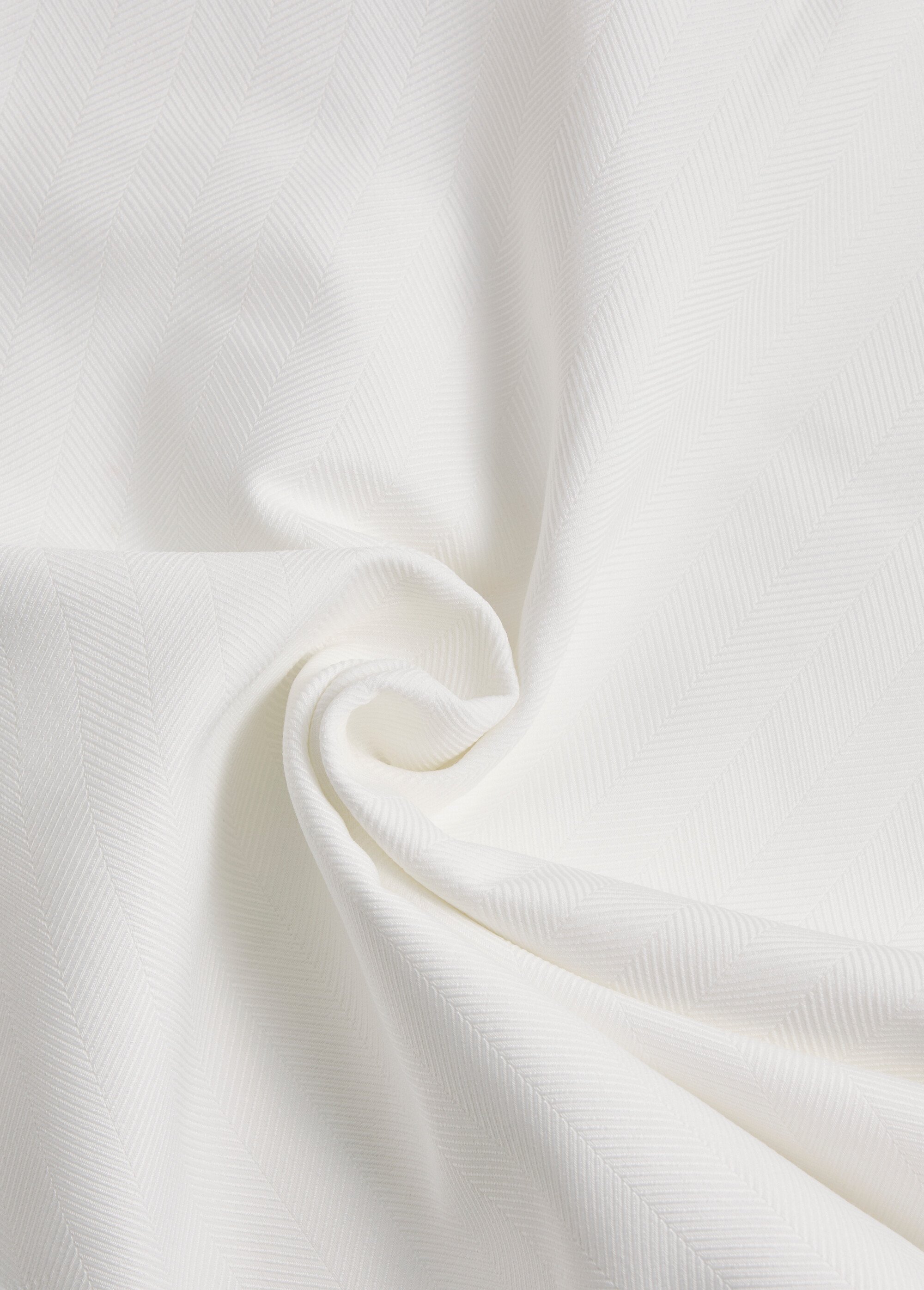 Coupon tissu déco épais chevrons BLANC COT147382-13 FA1