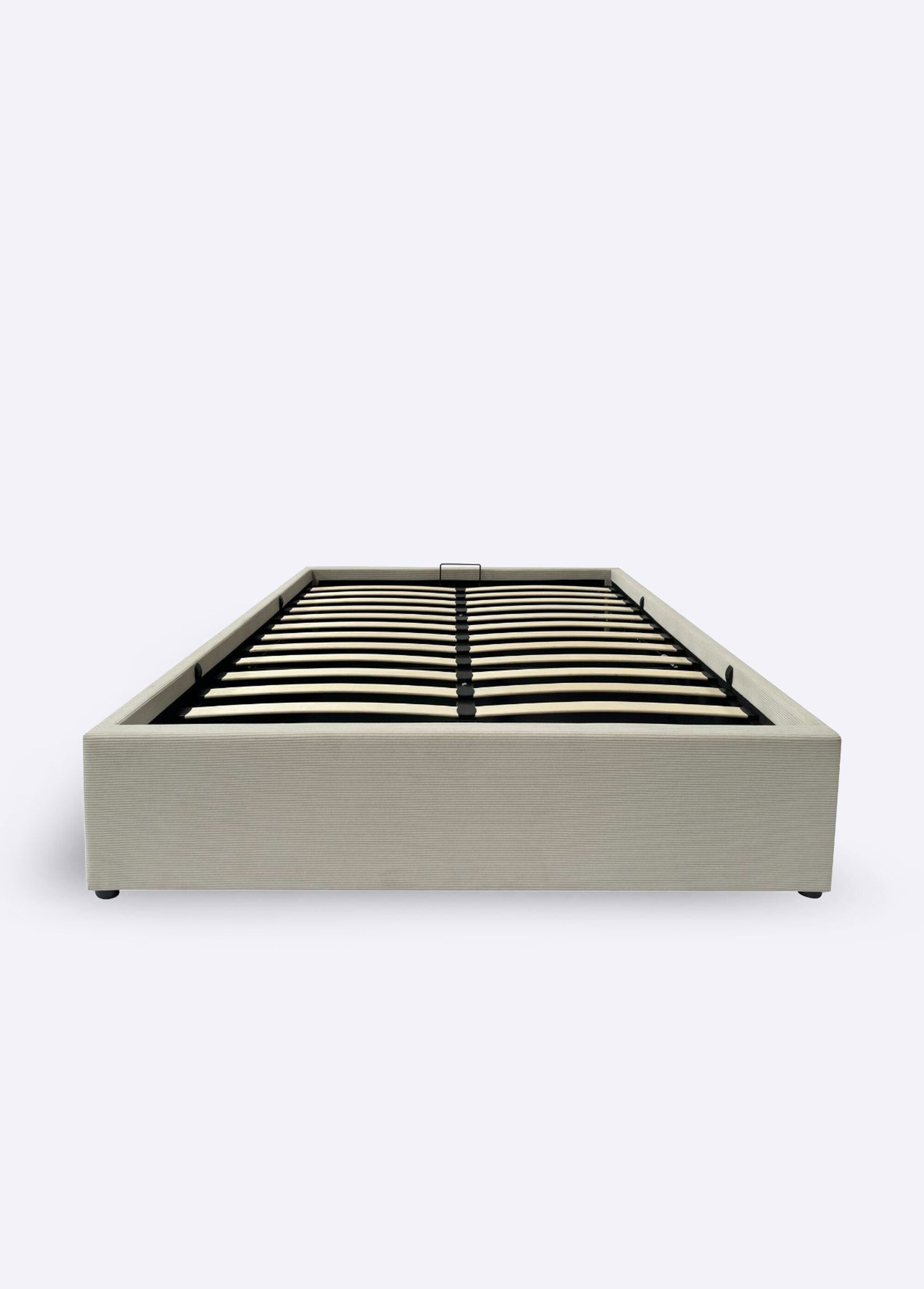 ROMY Lit coffre cotelé avec sommier, 1B BEIGE CAL-14499133 DE1