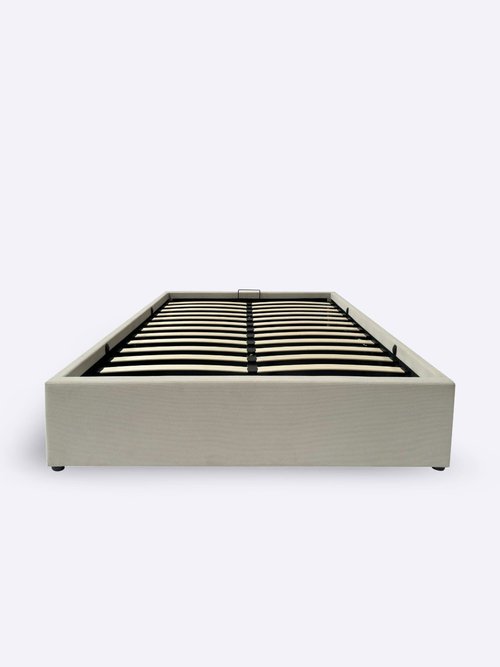 ROMY Lit coffre cotelé avec sommier, 1B BEIGE CAL-14499133 DE1