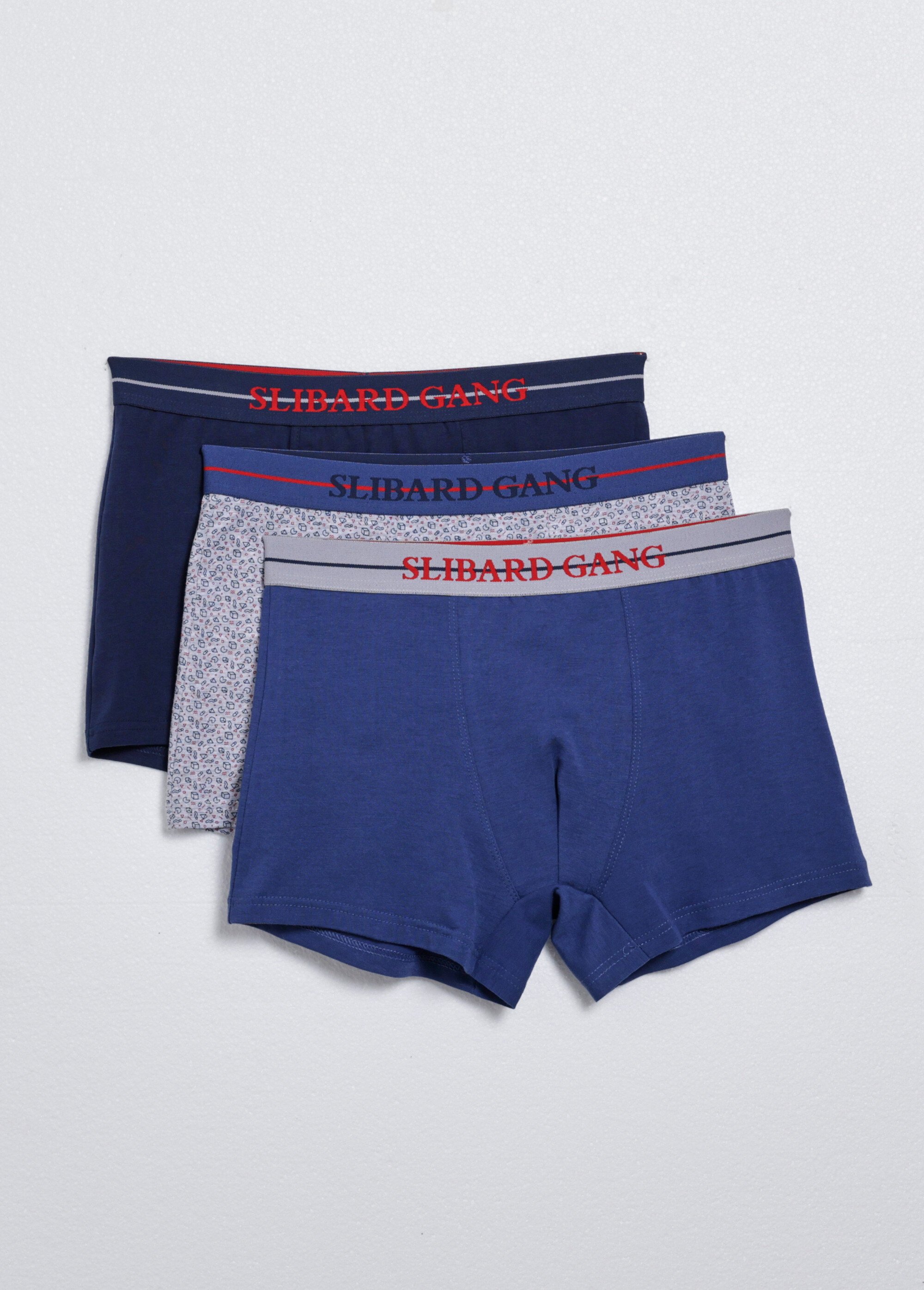 Boxers assortis thème géométrique