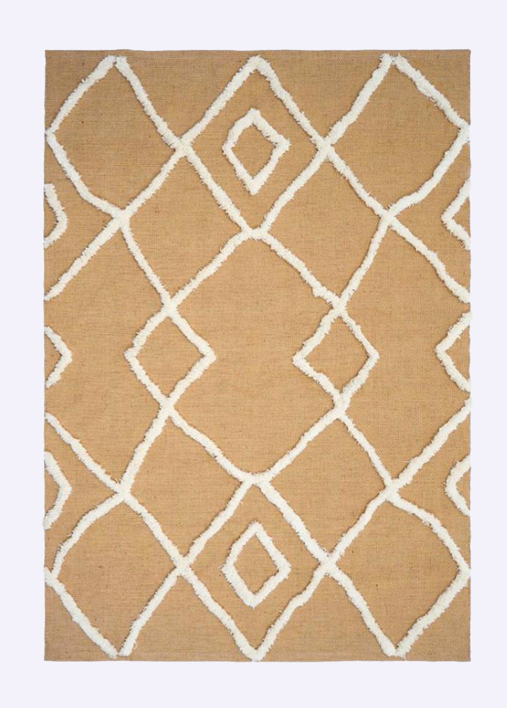 Tapis avec motif ethnique chic, 110x60cm Blanc NOR-26111 FA1
