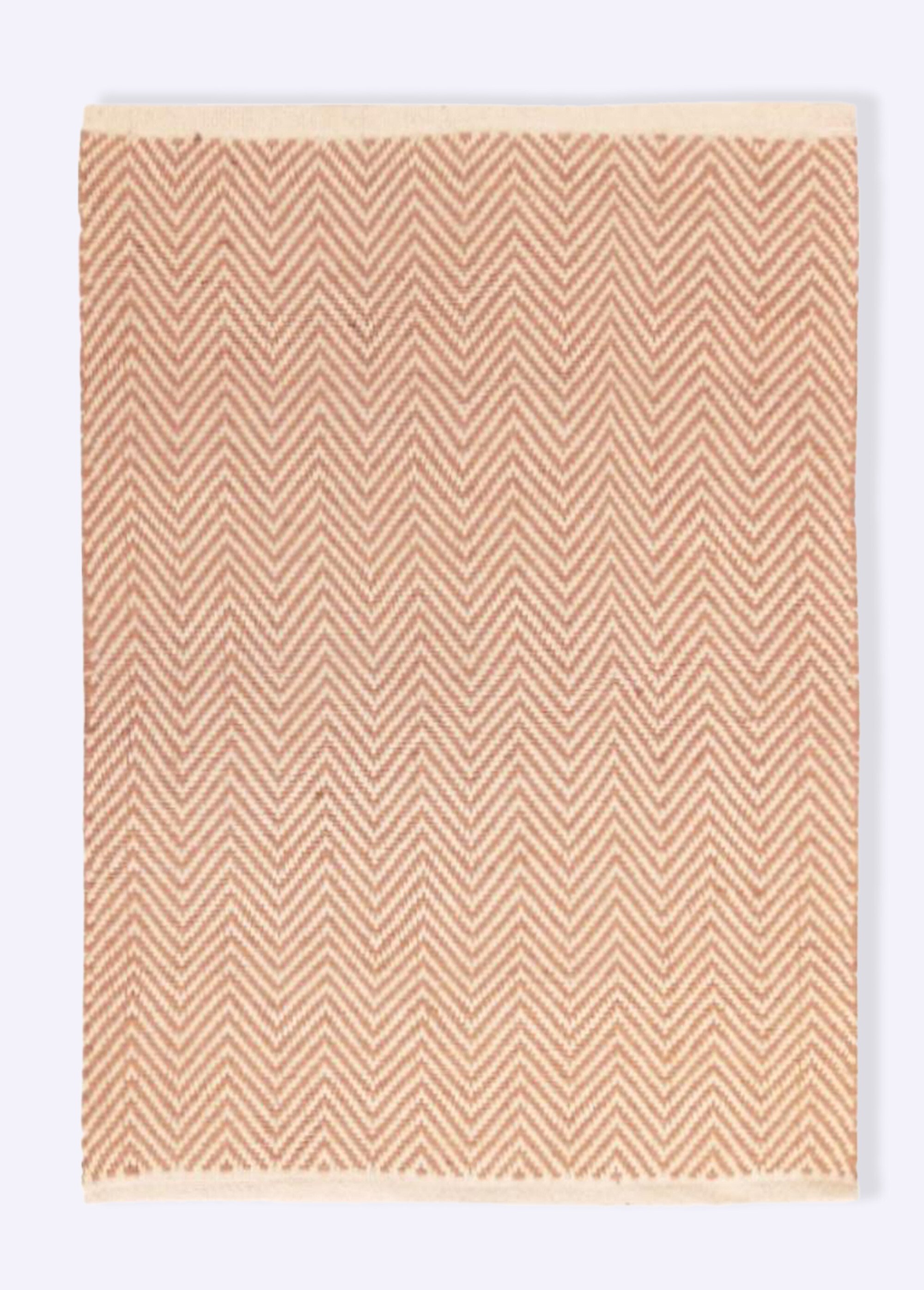 Tapis lirette à motif chevrons 90x60cm Beige NOR-13061 FA1