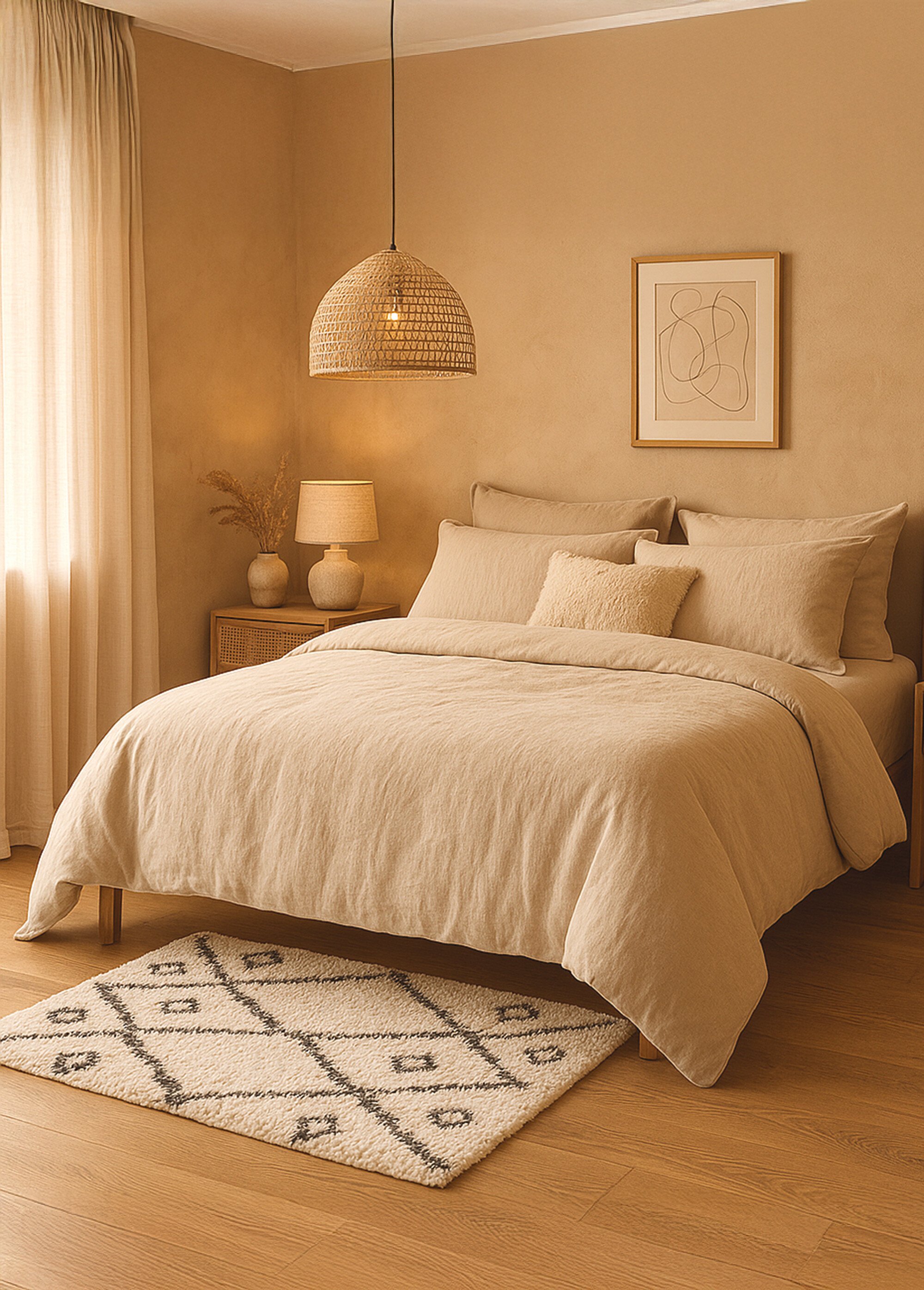 Tapis mèches hautes losanges, 110x60cm BLANC NOIR NOR-4344 SI1