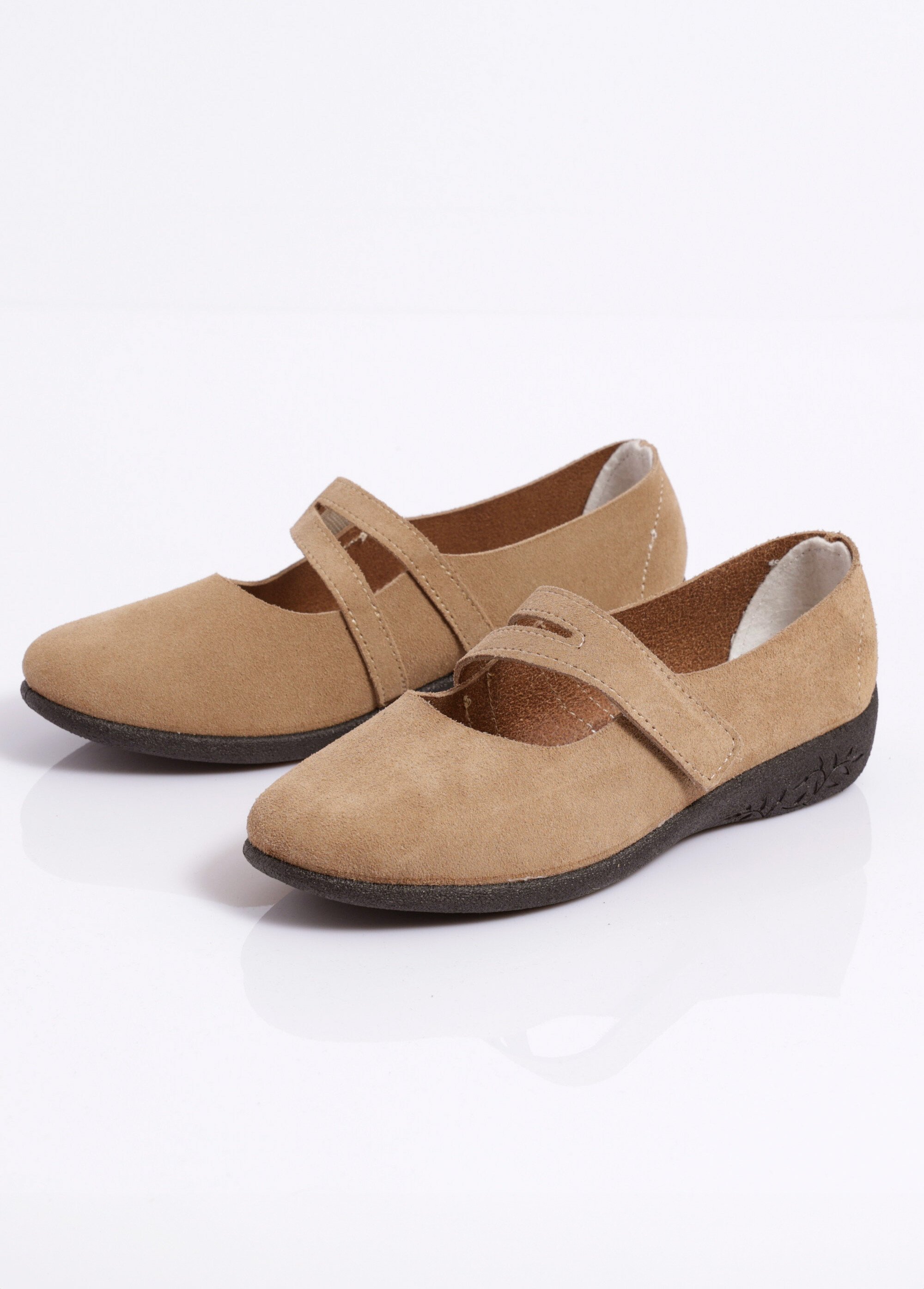 Ballerines scratchées cuir fabriquées en France