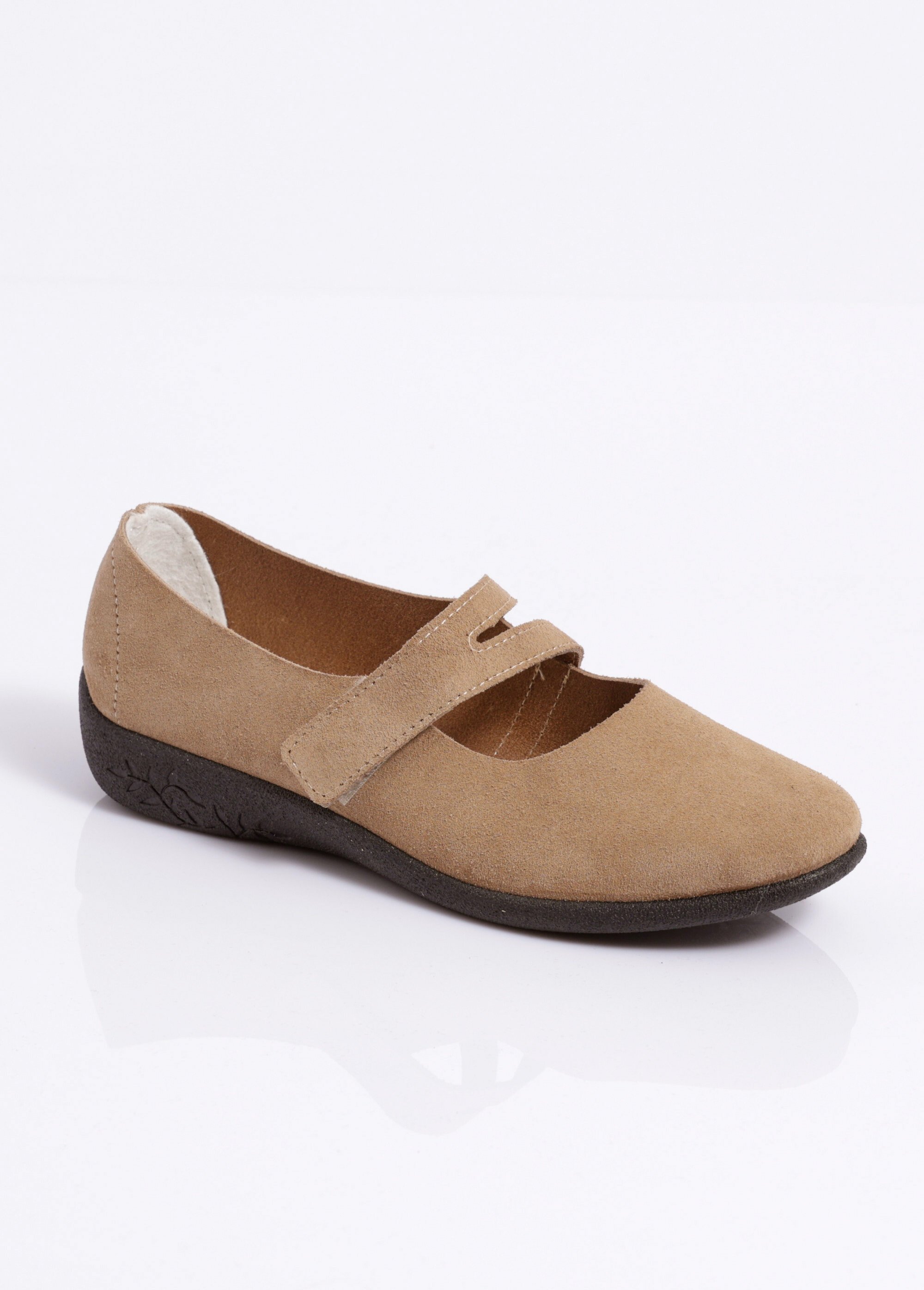 Ballerines scratchées cuir fabriquées en France