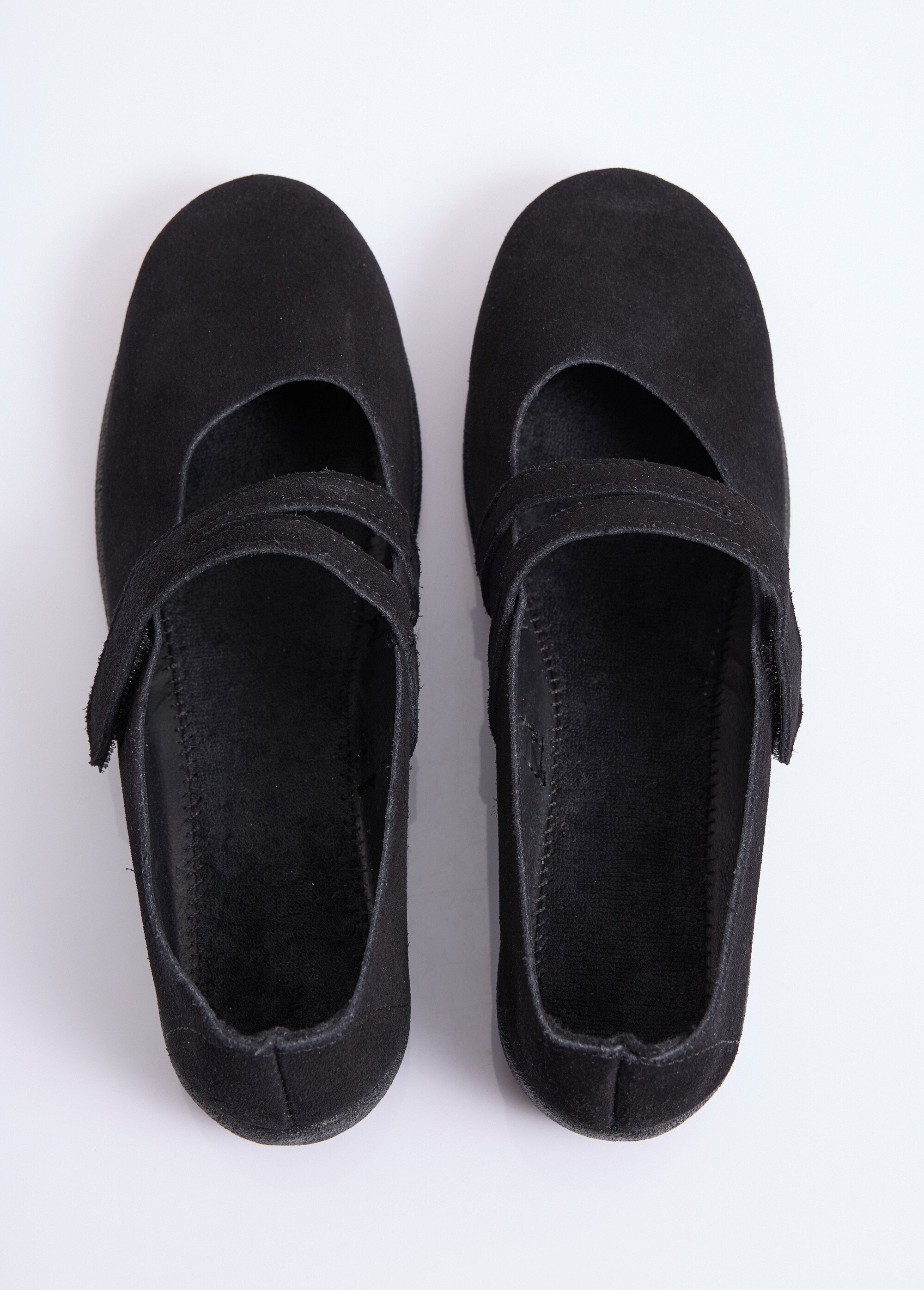Ballerines scratchées cuir fabriquées en France Femme Noir OCTUOR OV1