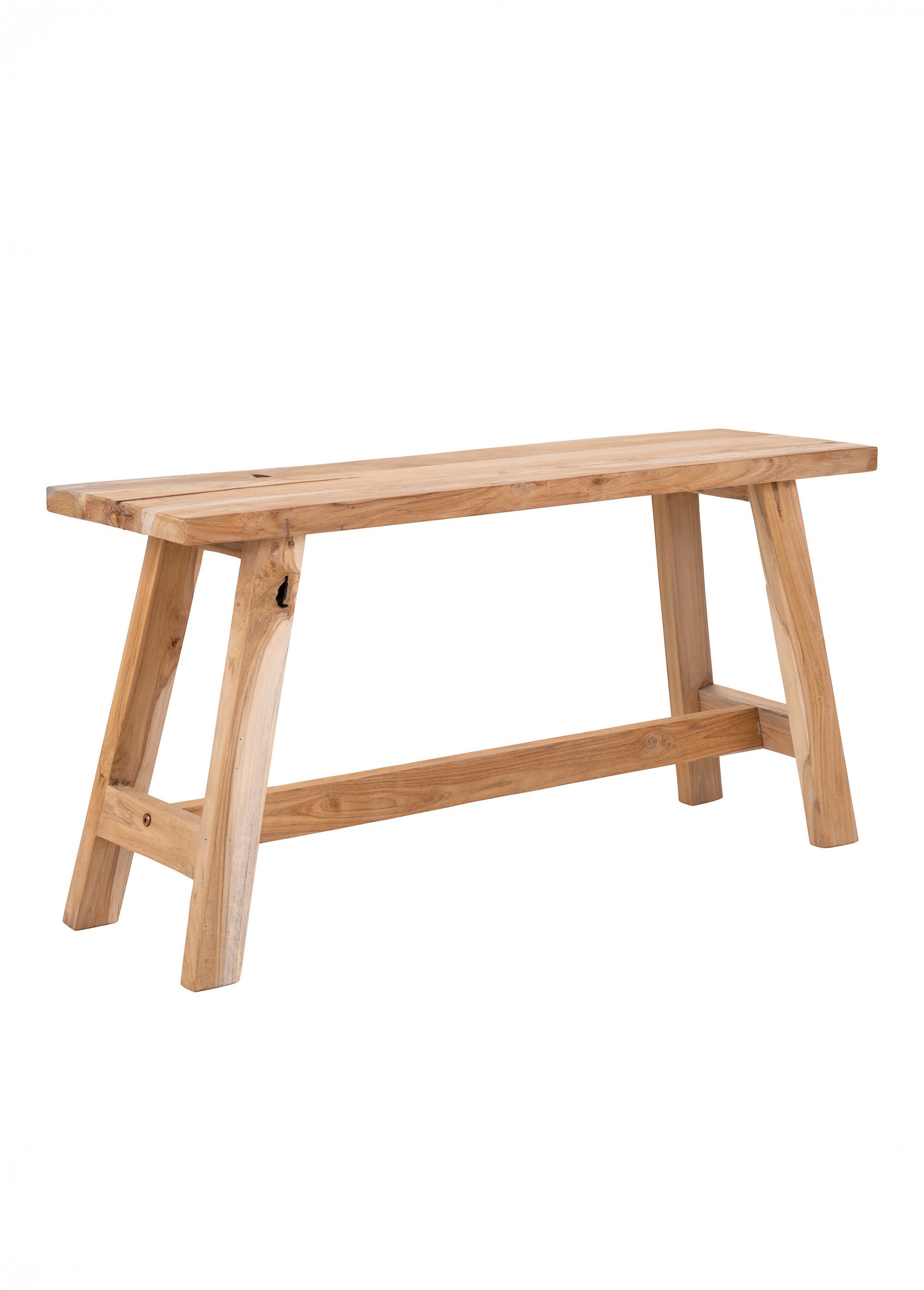 Banc bois de teck, style rustique chic BEIGE HN-1401011 FA1