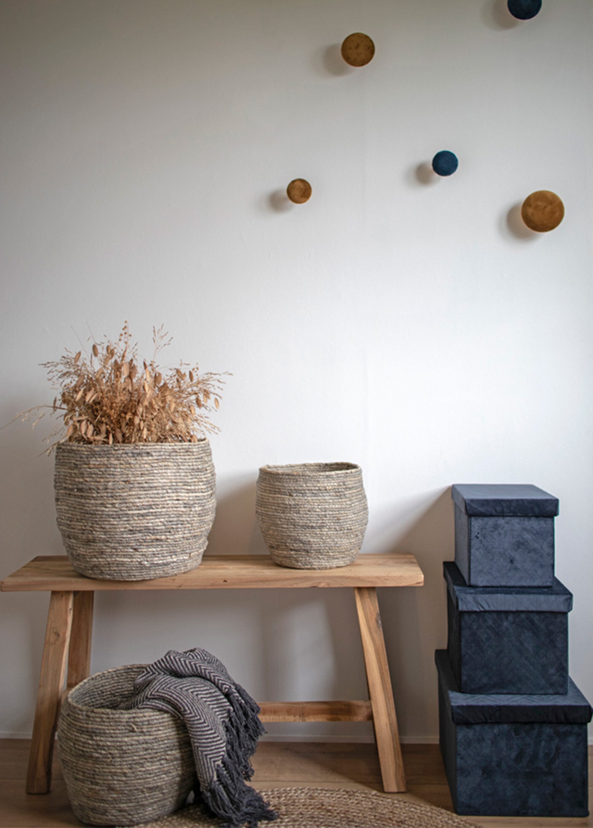 Banc bois de teck, style rustique chic BEIGE HN-1401011 SI2