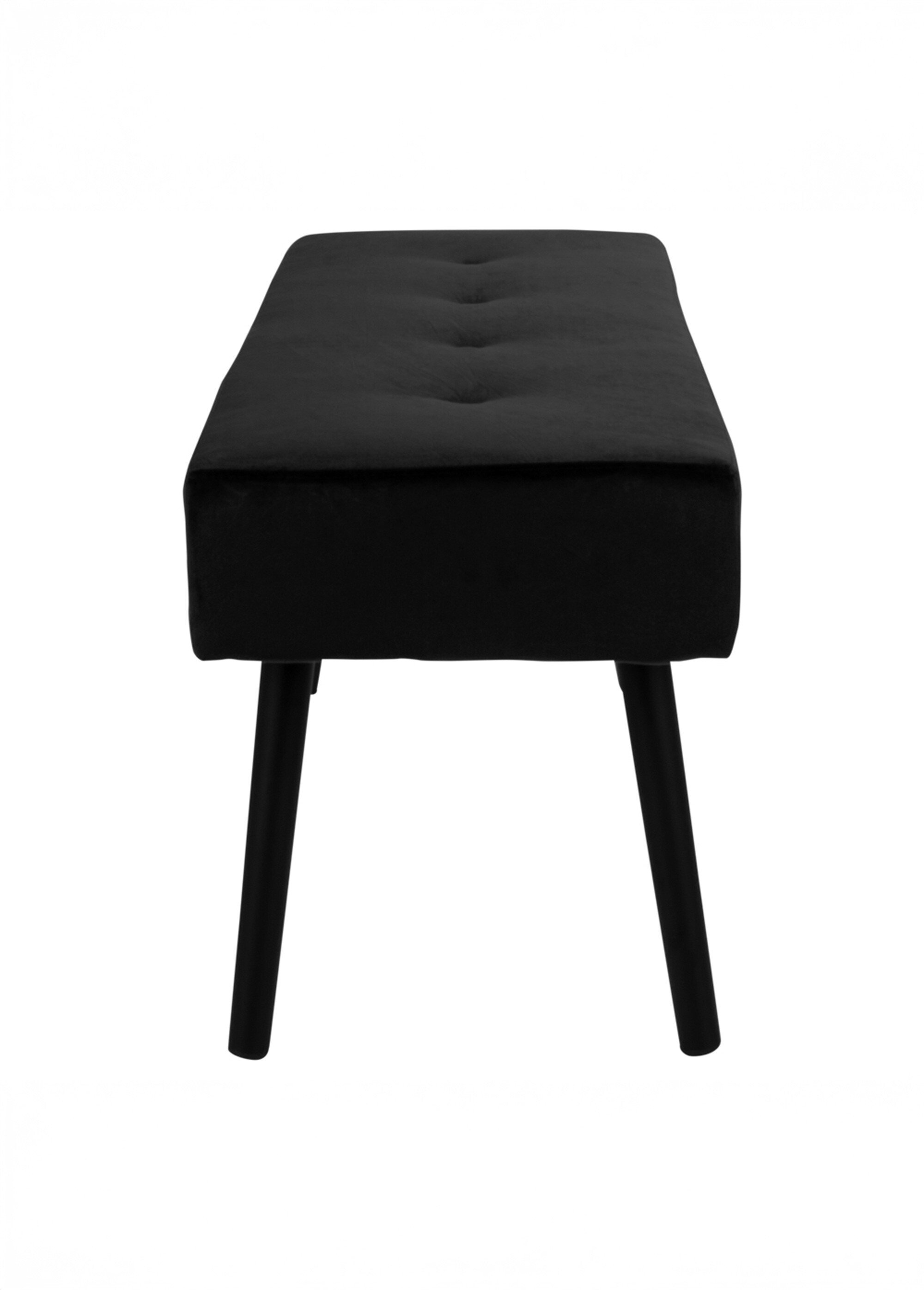 Banc monochrome en velours capitonné NOIR HN-1401009 DE2
