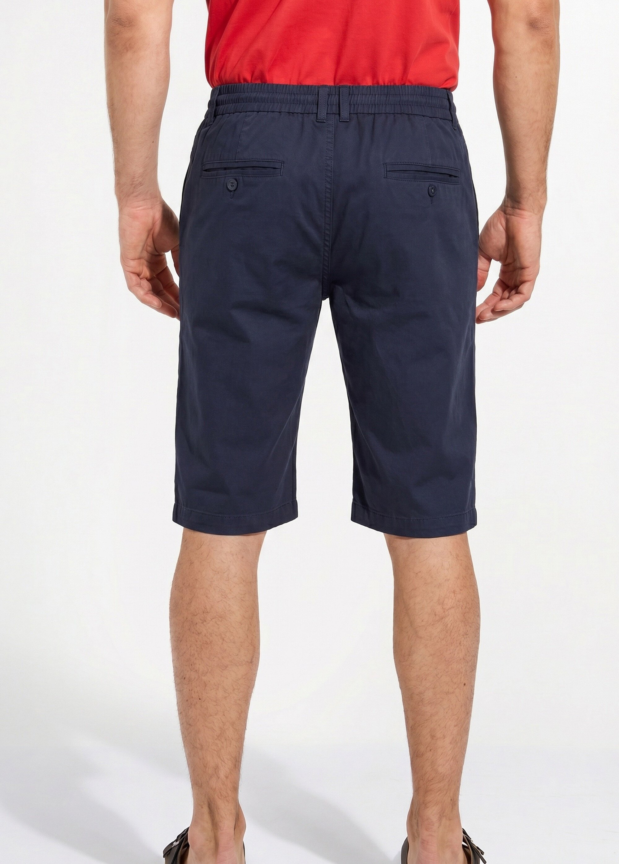 Bermuda coton ceinture élastiquée - lot de 2 Homme Bleu FRUIT DO2