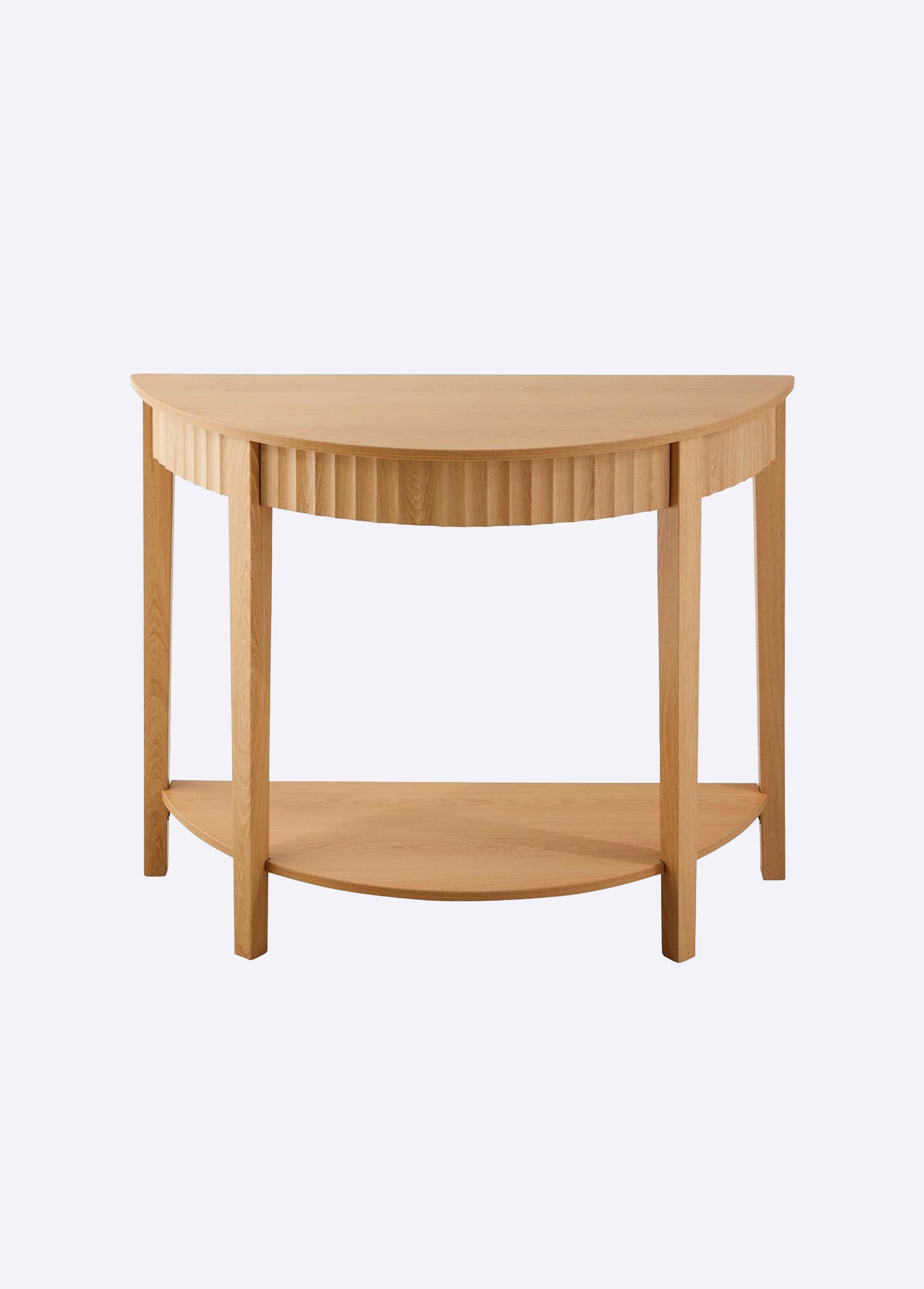 BOLOGNE Console demi lune effet cannelé