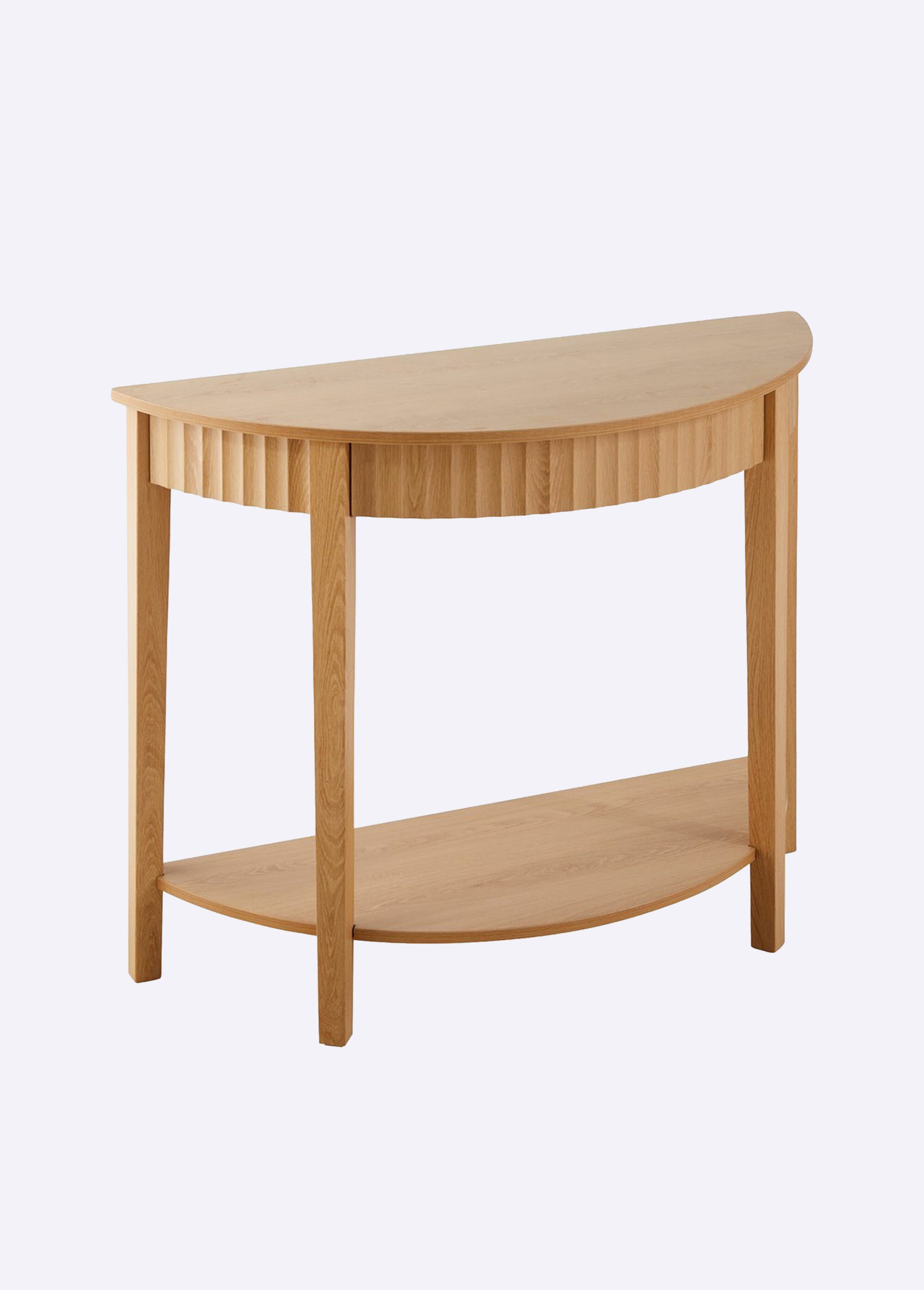 BOLOGNE Console demi lune effet cannelé