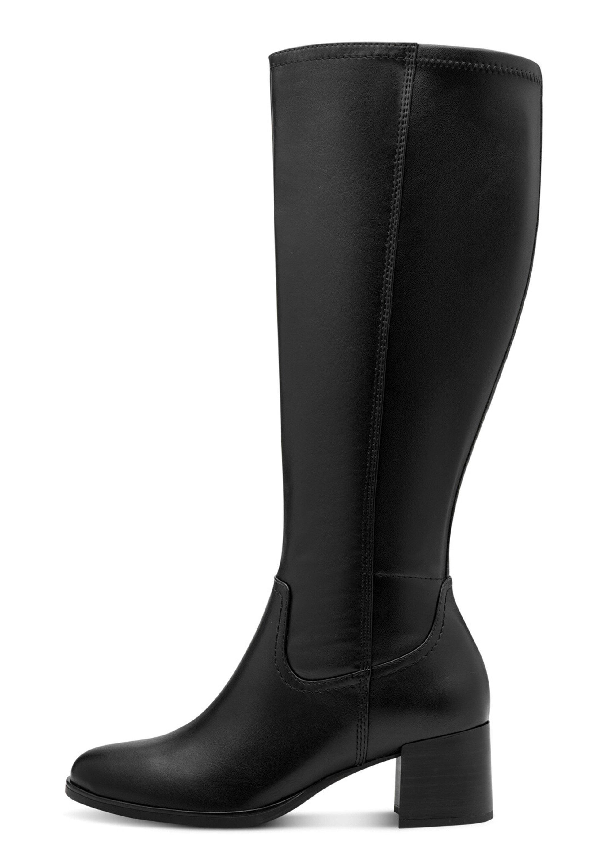 Bottes hautes à talon large Femme Noir JAN82556745 GA1