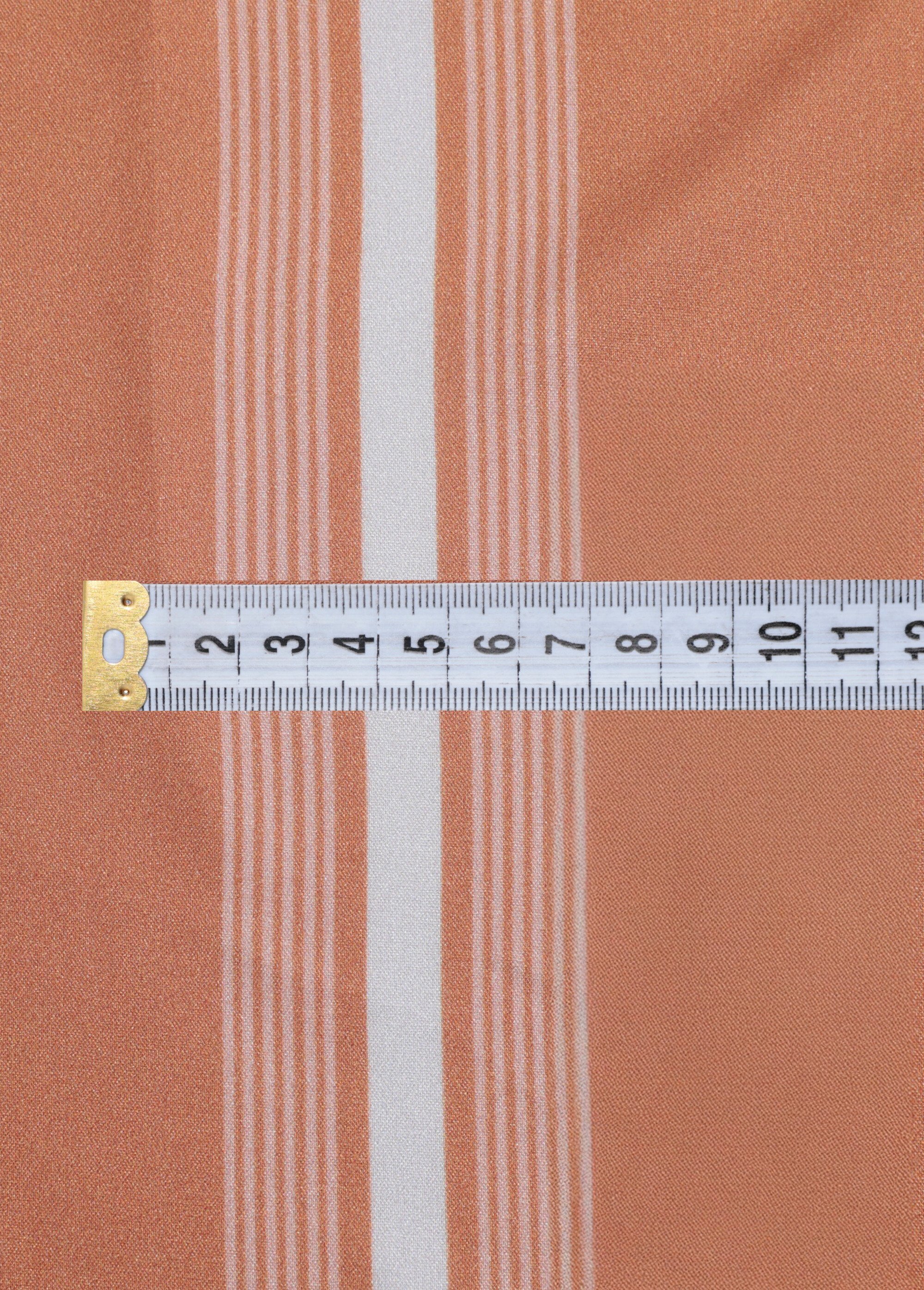 Coupon tissu ameublement rayé 6M MARRON COT137571 DE1