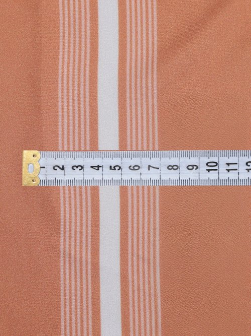 Coupon tissu ameublement rayé 6M MARRON COT137571 DE1