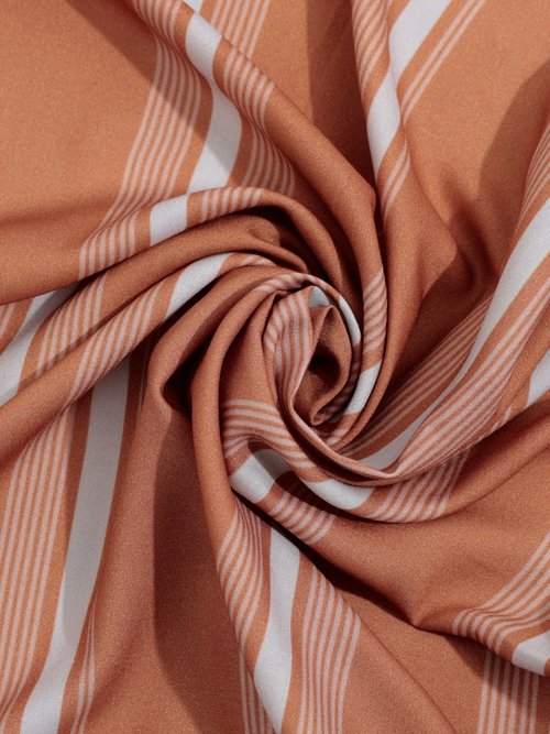 Coupon tissu ameublement rayé 6M MARRON COT137571 FA1