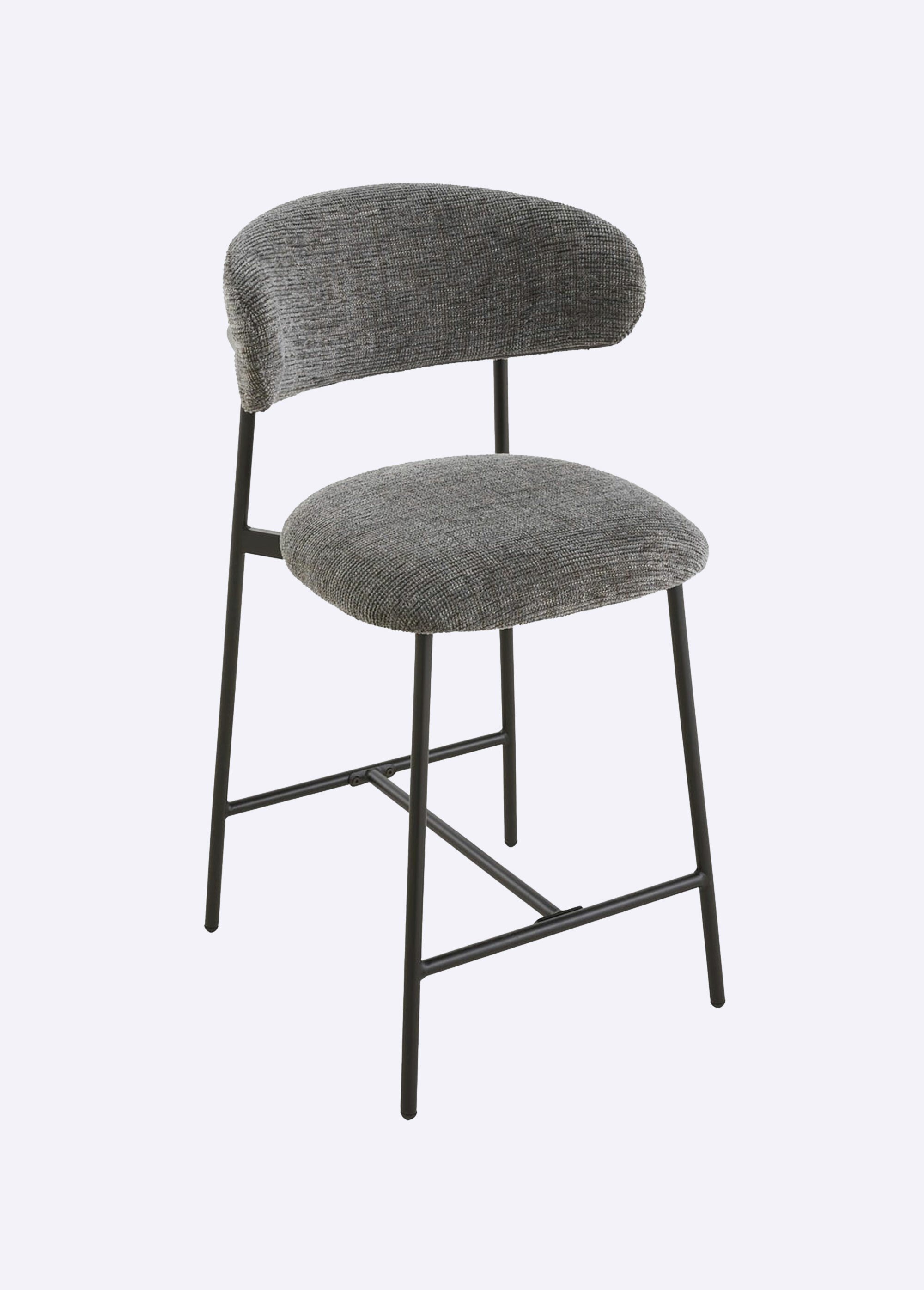 DRACO Tabourets hauts dossier tissu 1G