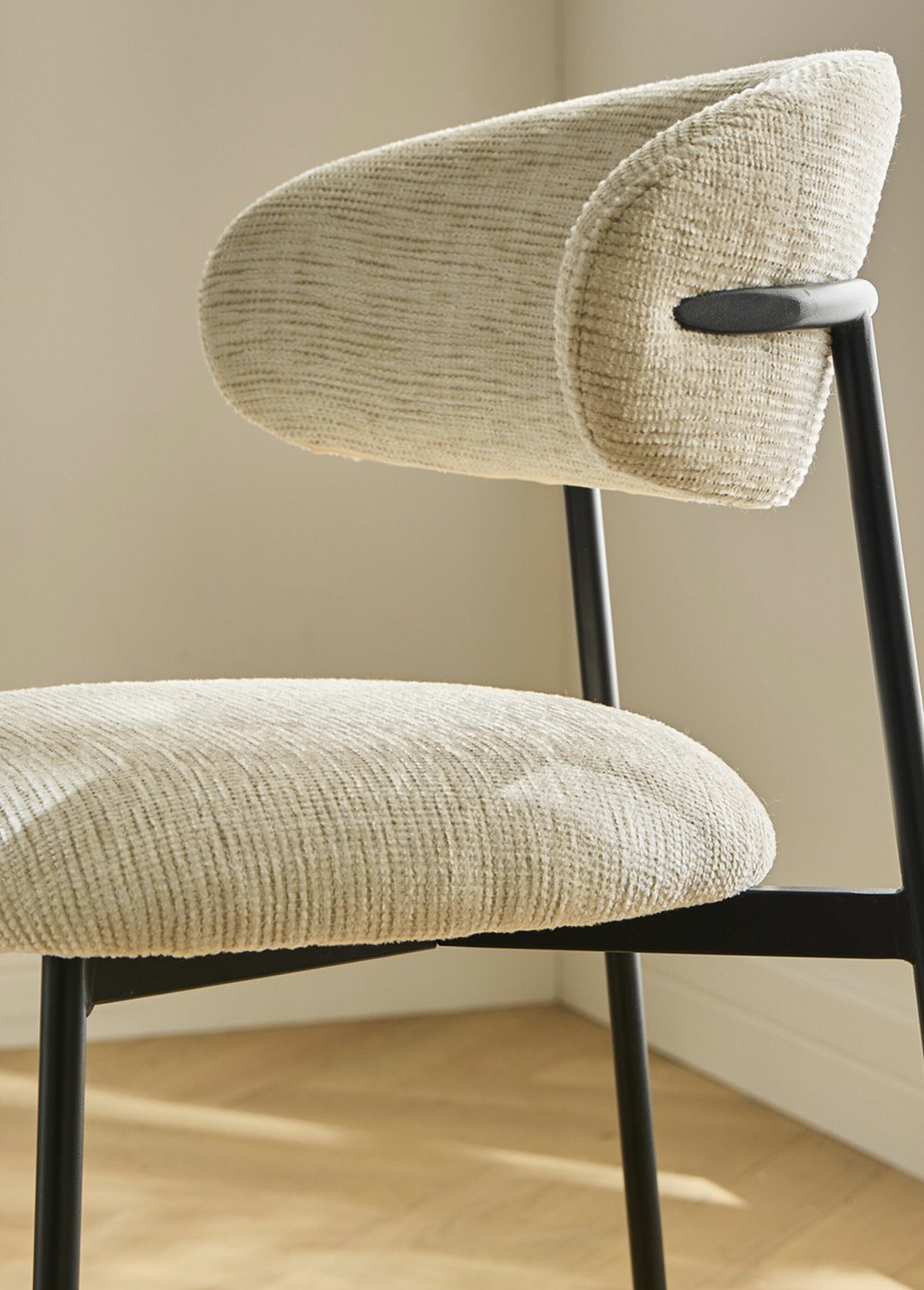 DRACO Tabourets hauts dossier tissu 2B BEIGE CAL-15326133 SI2