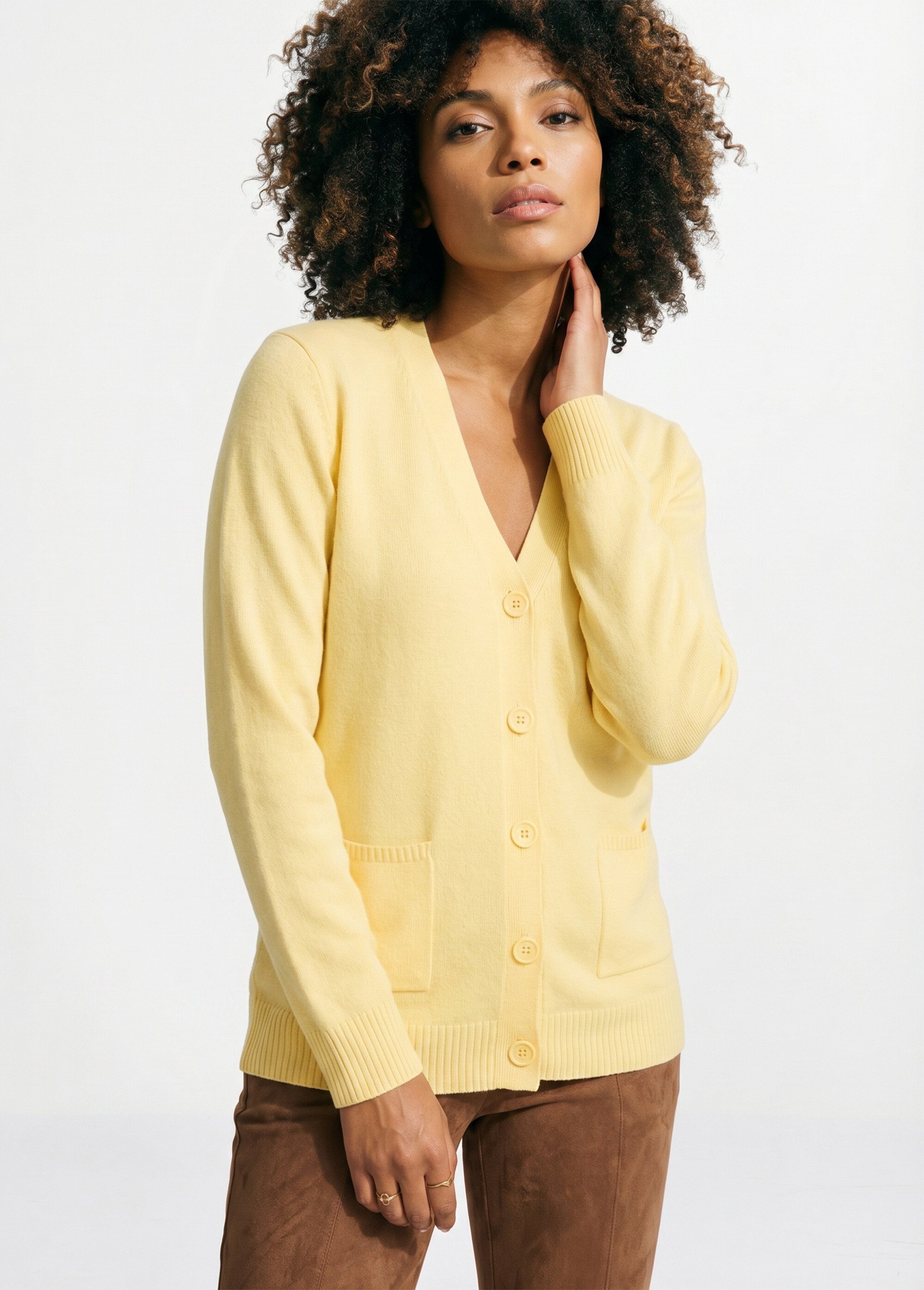 Gilet boutonné maille épaisse