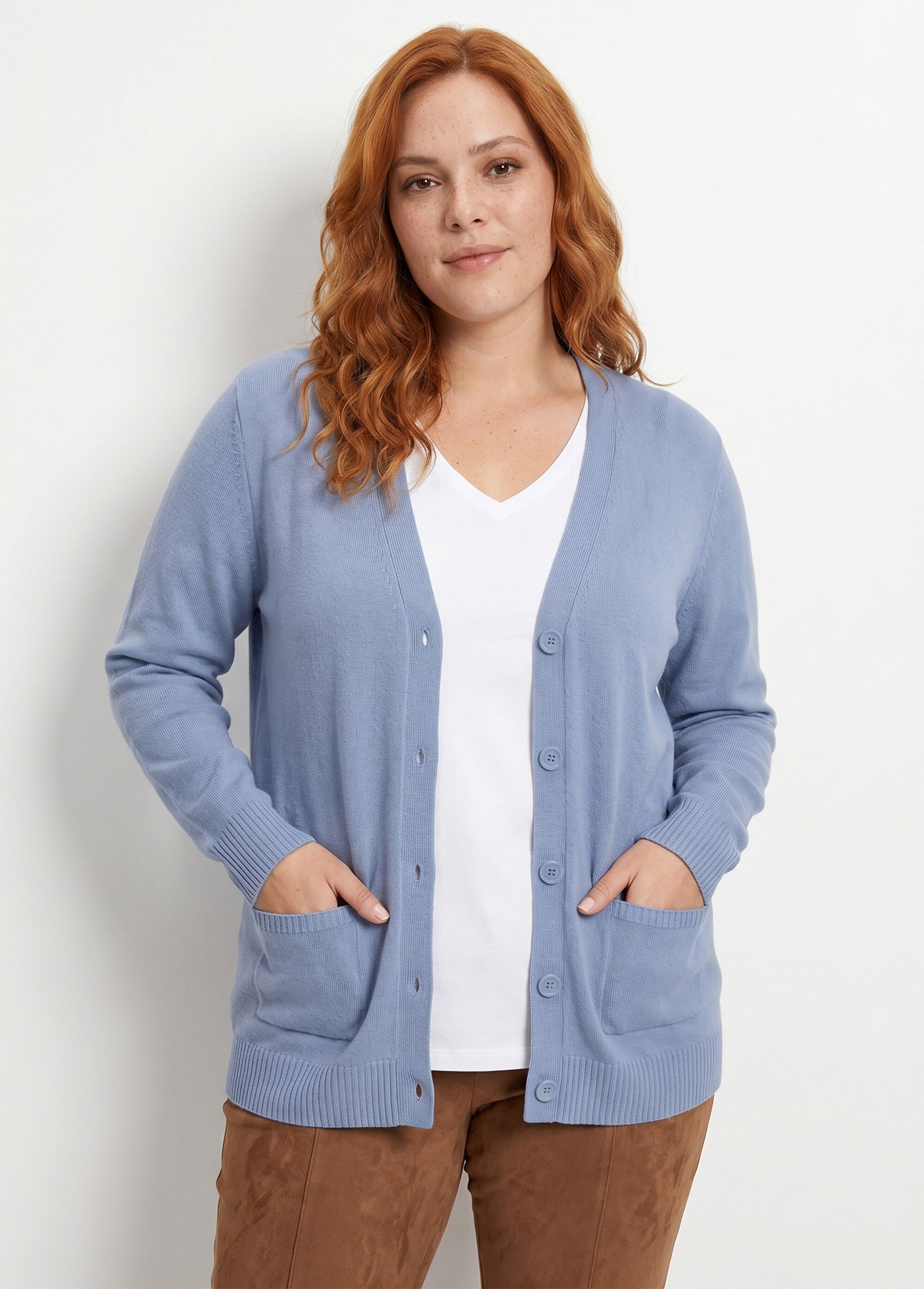Gilet boutonné maille épaisse