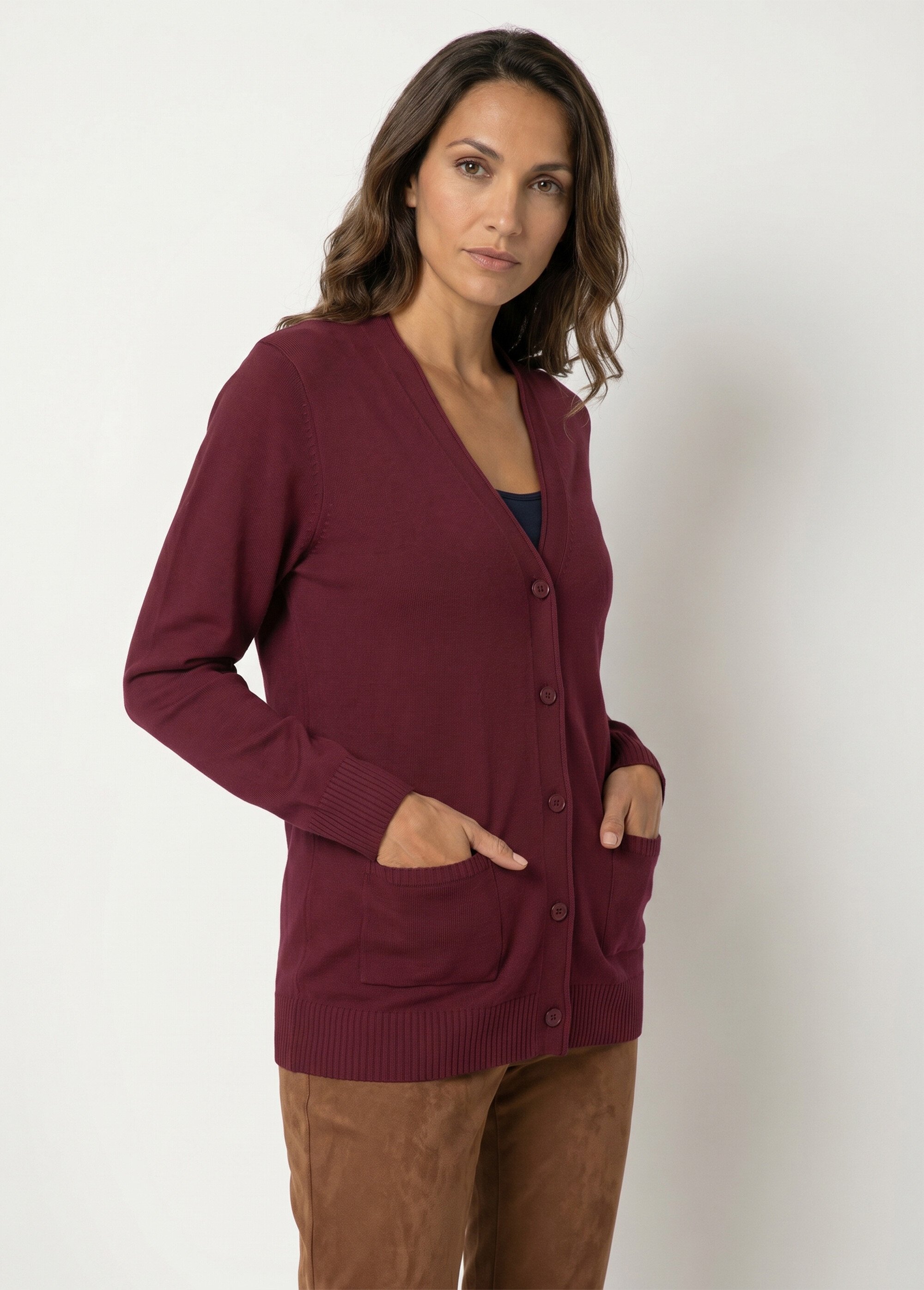 Gilet boutonné maille épaisse