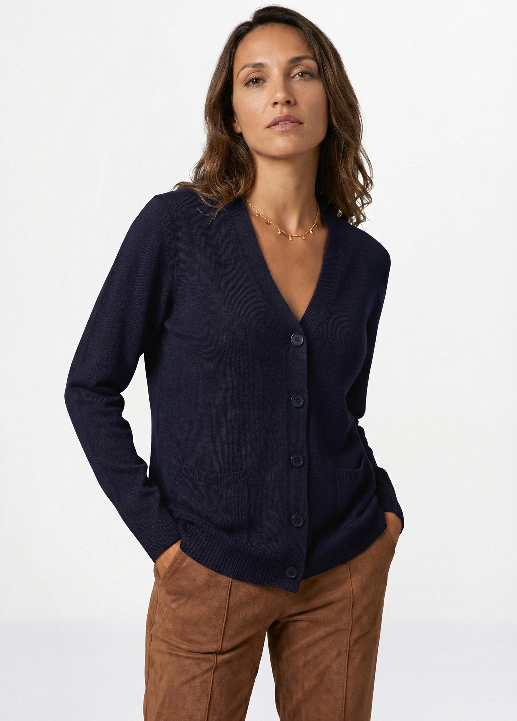 Gilet boutonné maille épaisse