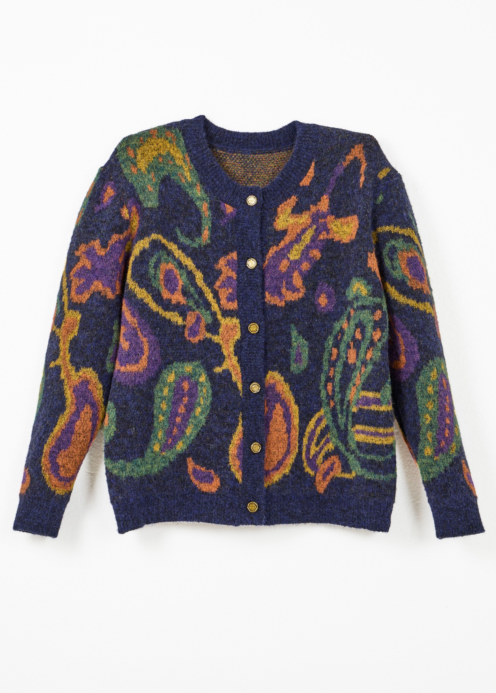 Gilet chaud court boutonné jacquard avec laine Femme FOND MARINE PAVAS AP1