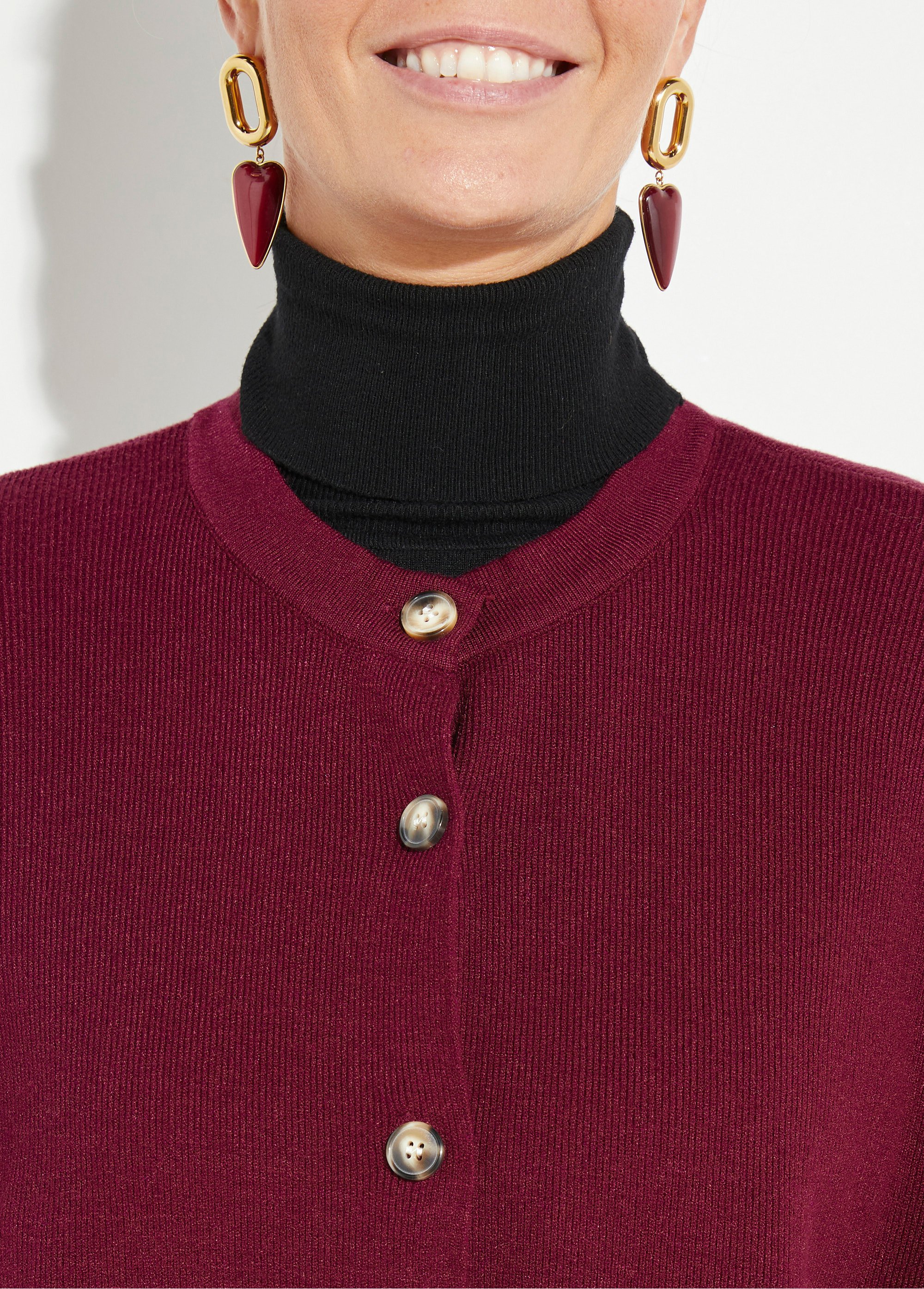 Gilet long sans manches avec col rond