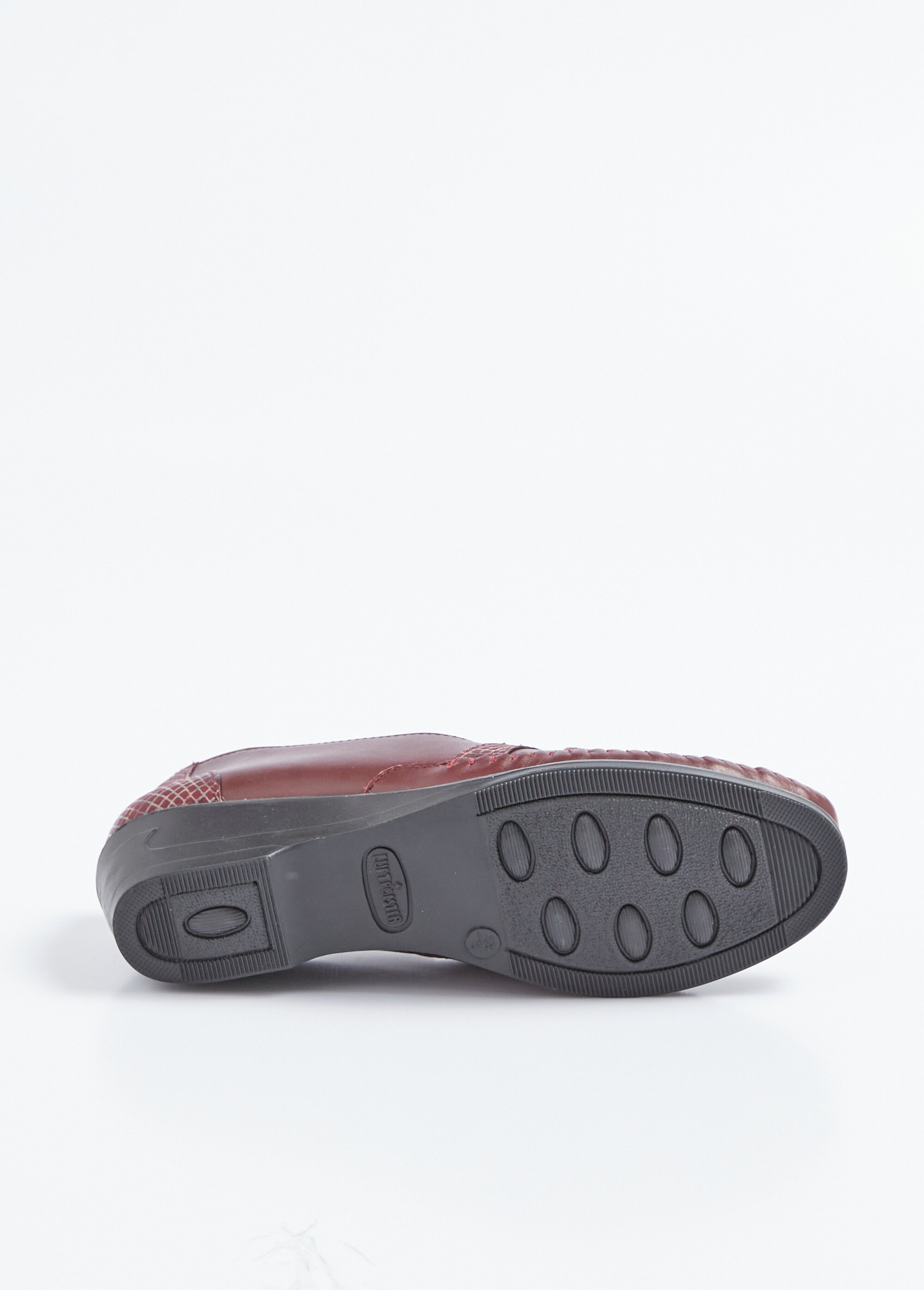 Mocassins élastiqués cuir largeur confort Femme Rouge ONDREA UN1