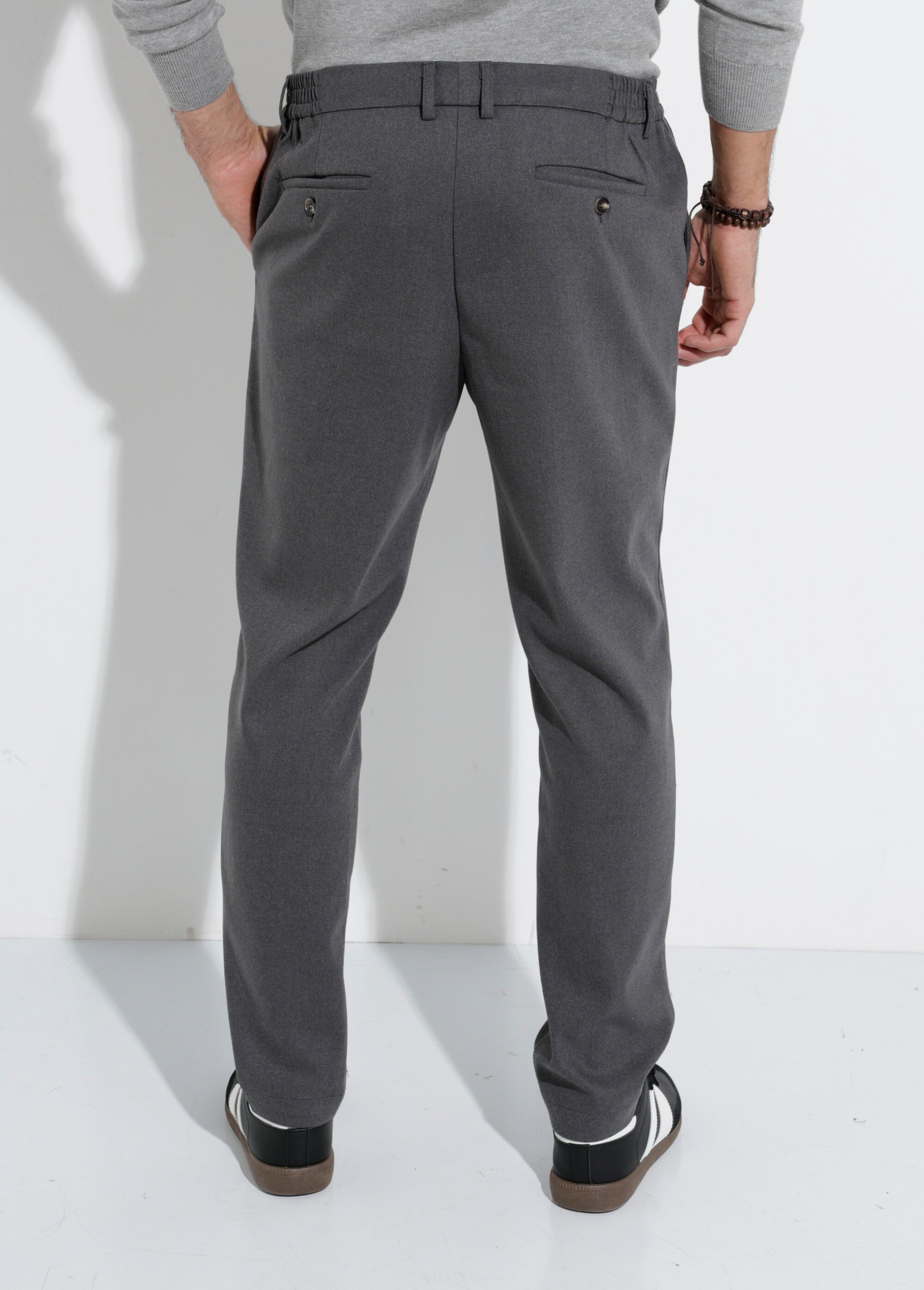 Pantalon chino casual chic en molleton