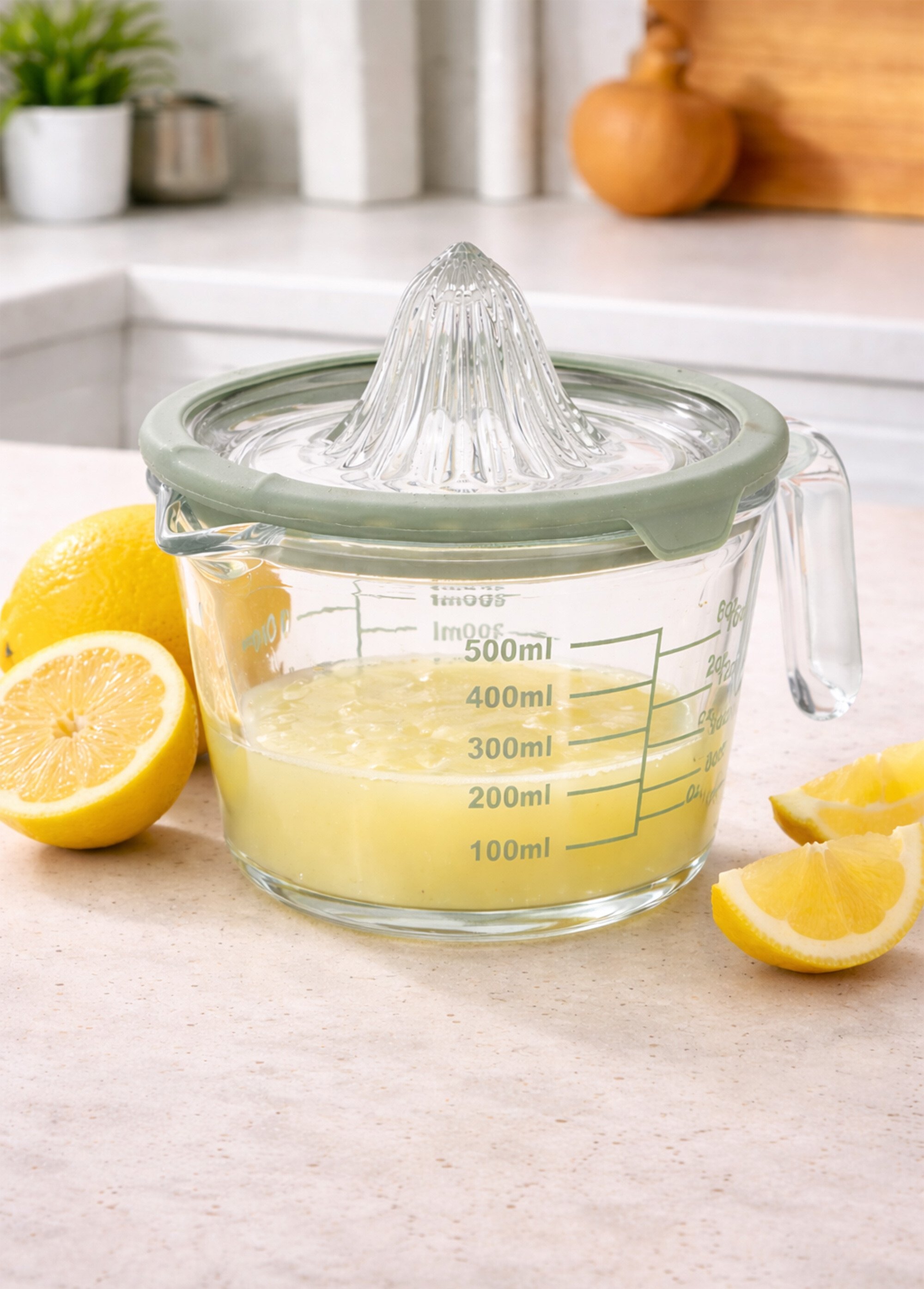 Presse citron  avec verre doseur, 500 ml Vert JJA-190061 SI1