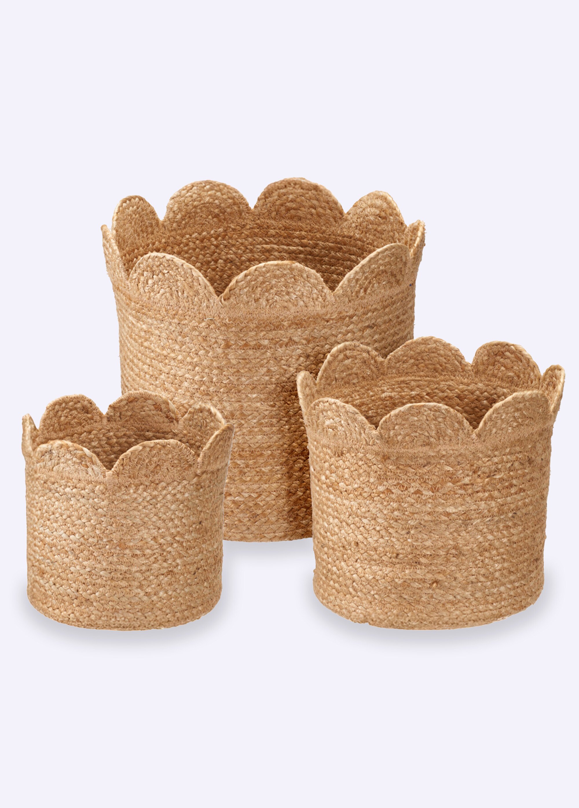 Set 3 paniers rangement en jonc de mer Marron KP-BD2000570 FA1