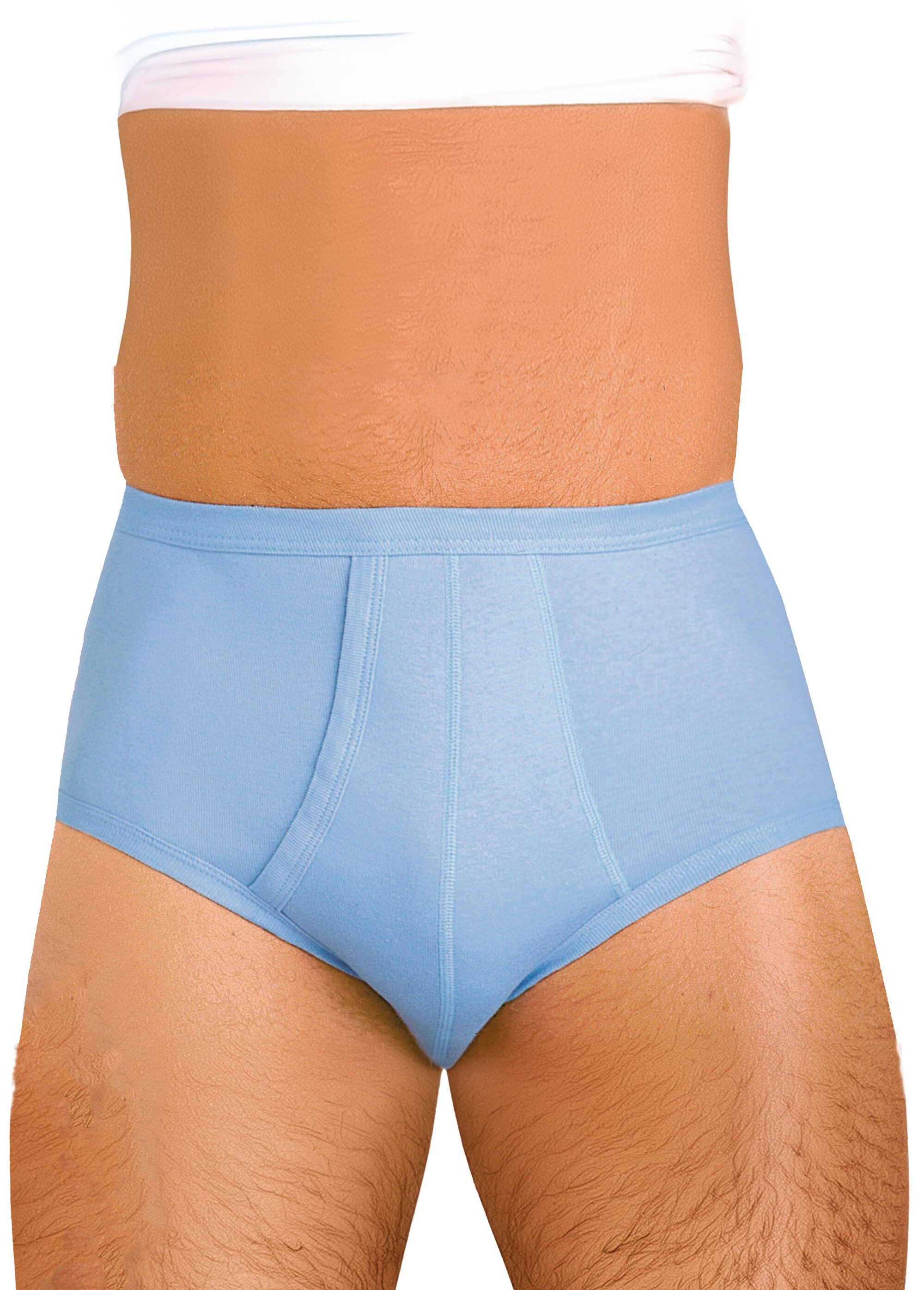Slips ouverts en pur coton peigné Homme Bleu IRISAT FA1