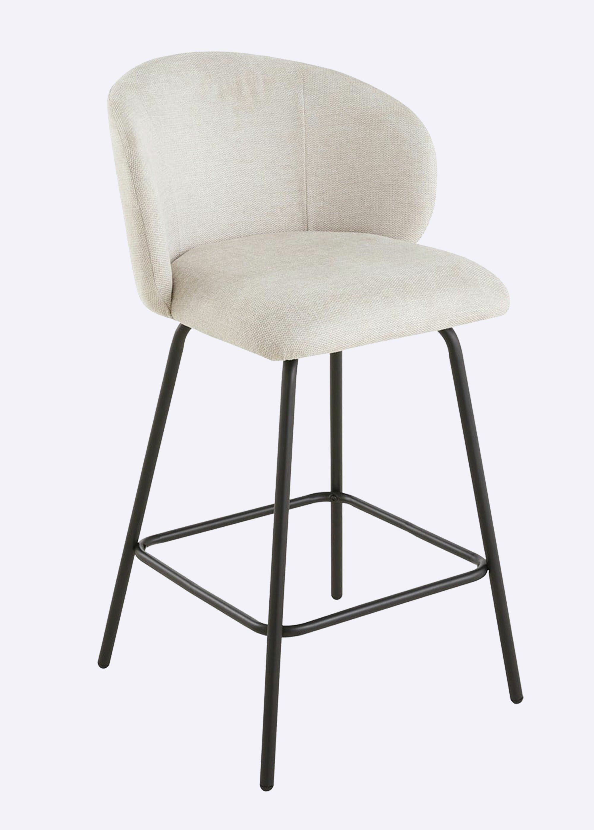 SORREL Tabourets hauts dossier tissu 2B BEIGE CAL-15328133 DE1