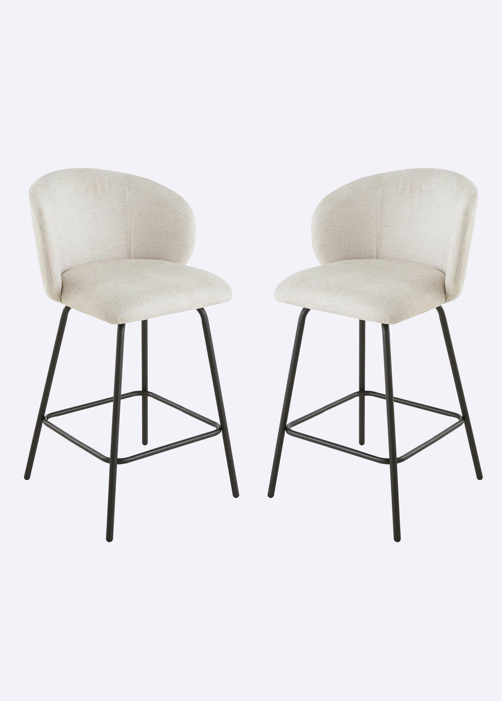 SORREL Tabourets hauts dossier tissu 2B BEIGE CAL-15328133 FA1