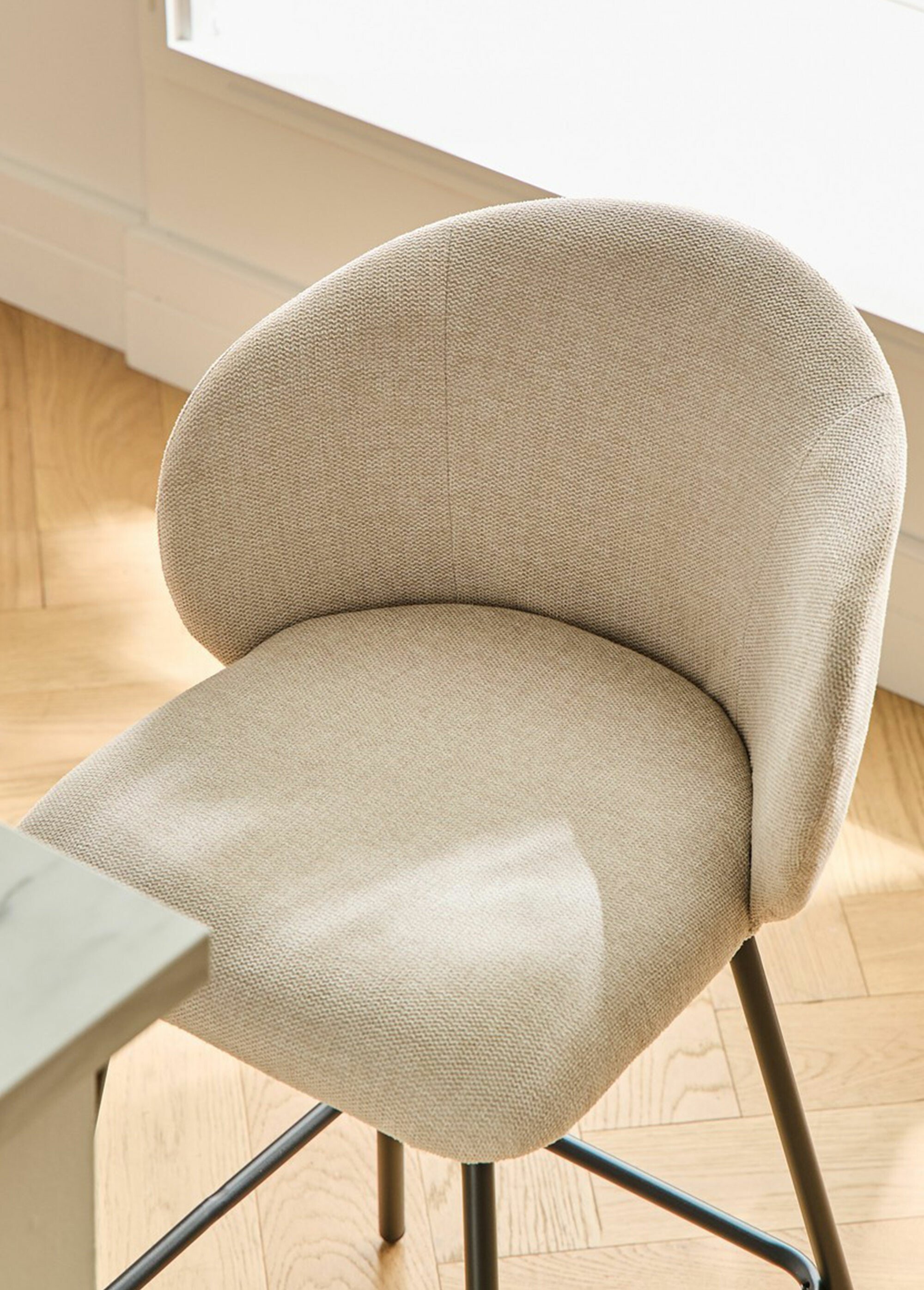 SORREL Tabourets hauts dossier tissu 2B BEIGE CAL-15328133 SI2