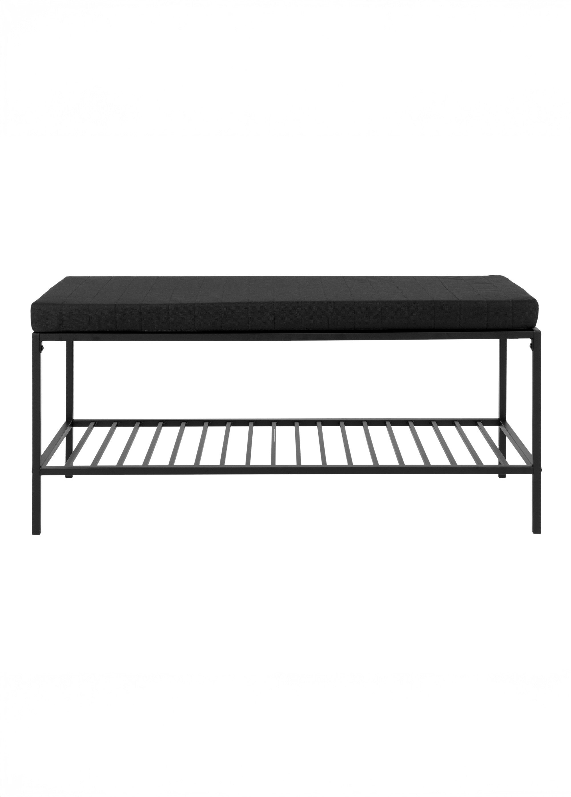 Banc d'entrée avec coussin ton sur ton NOIR HN-1401250 DE1