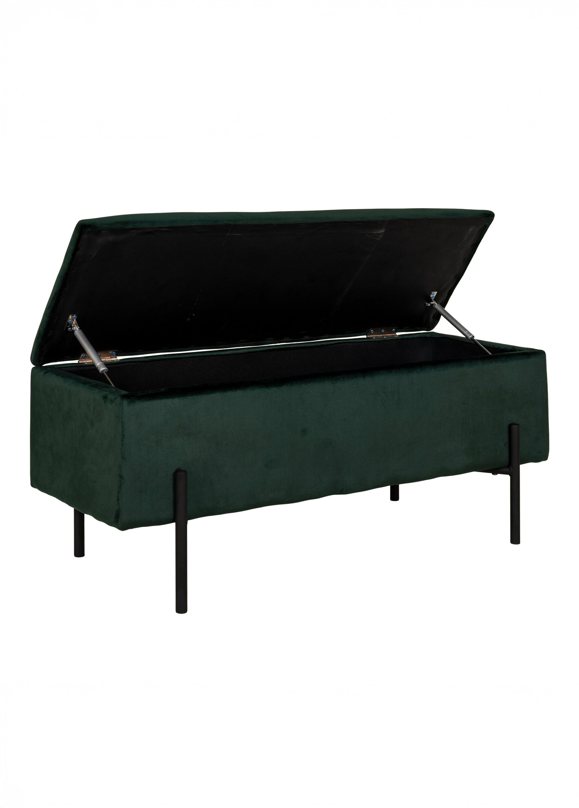 Banc velours, coffre de rangement 2V VERT HN-1409070 DE1