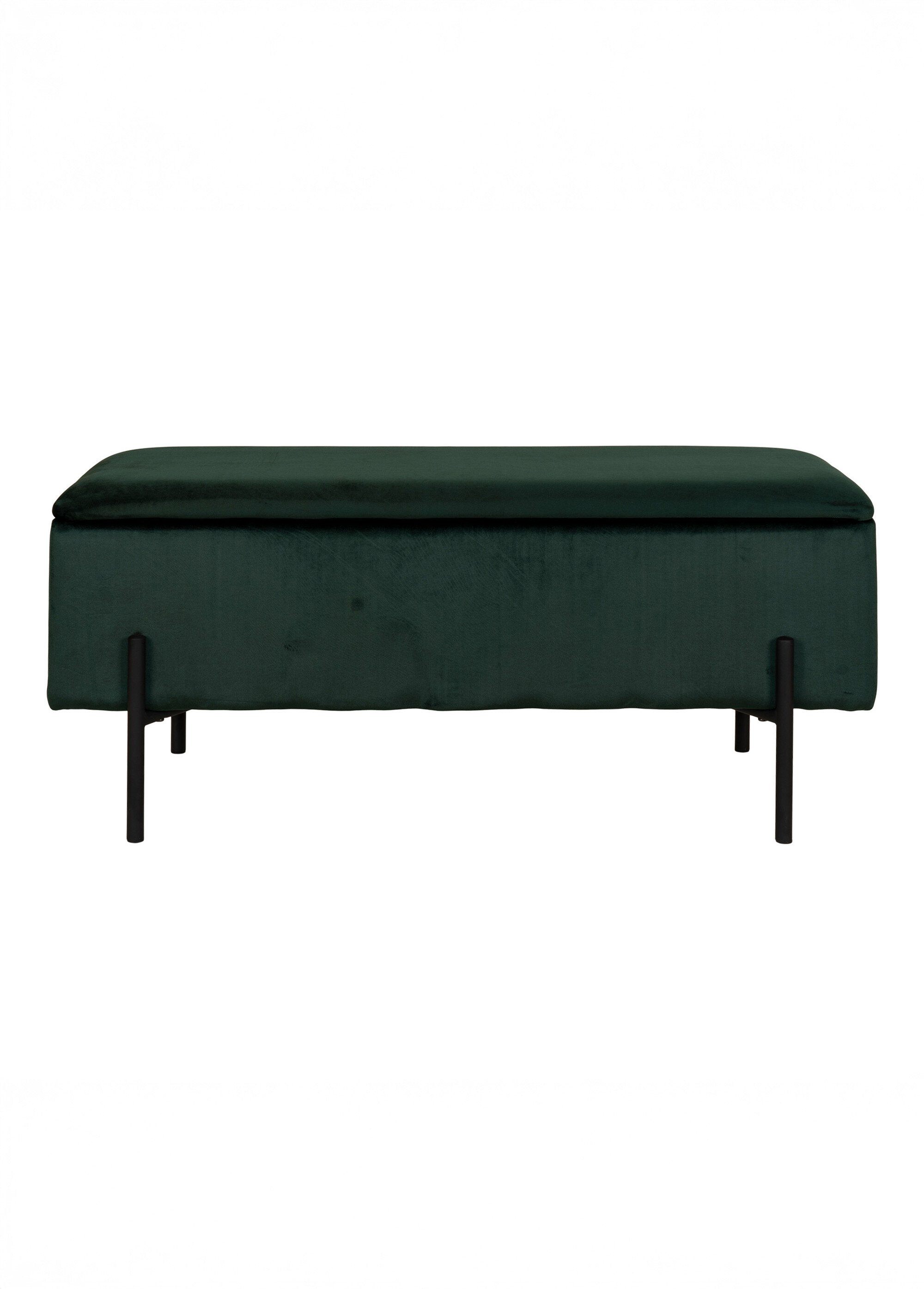 Banc velours, coffre de rangement 2V VERT HN-1409070 DE2