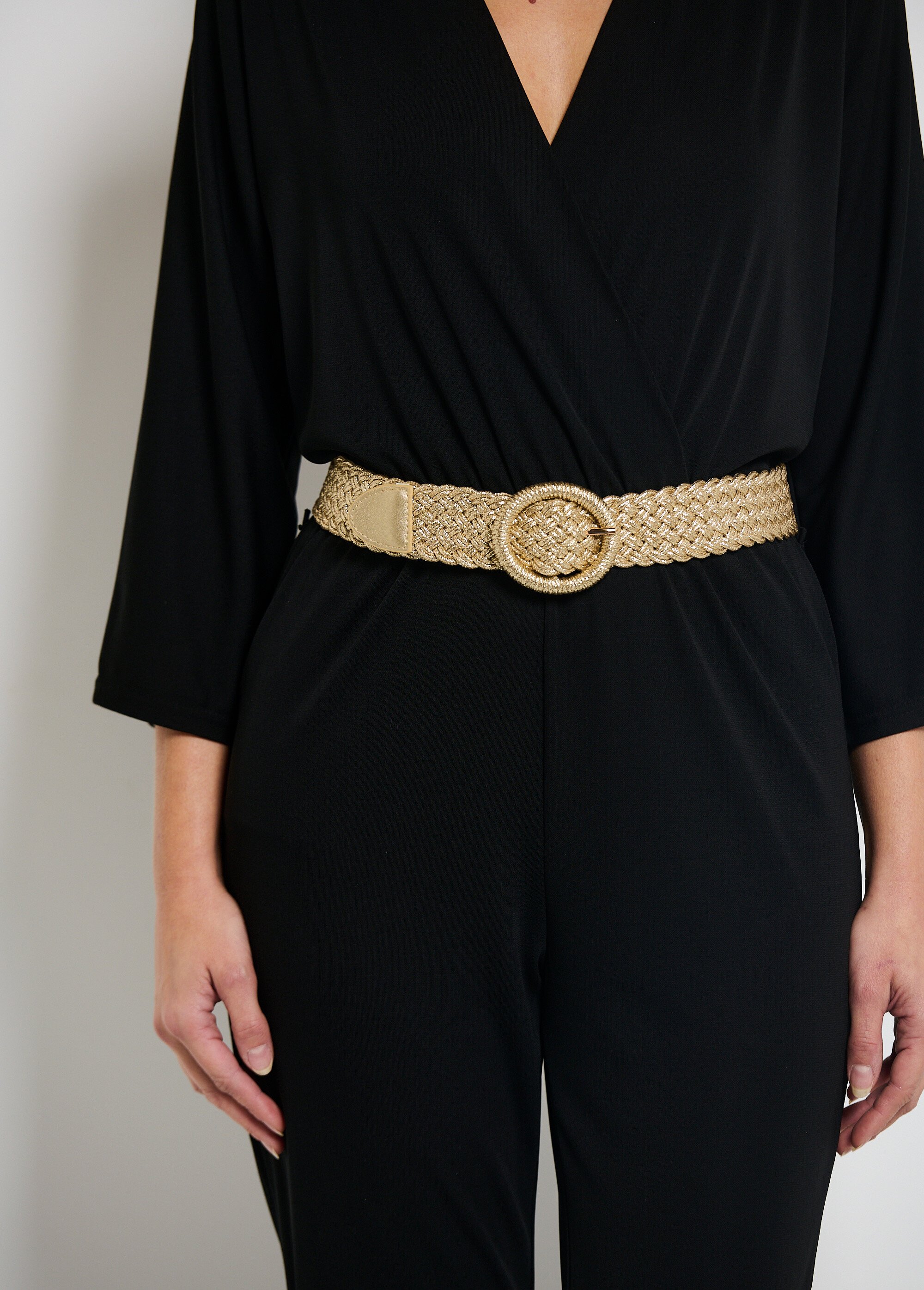 Ceinture tressée dorée taille unique