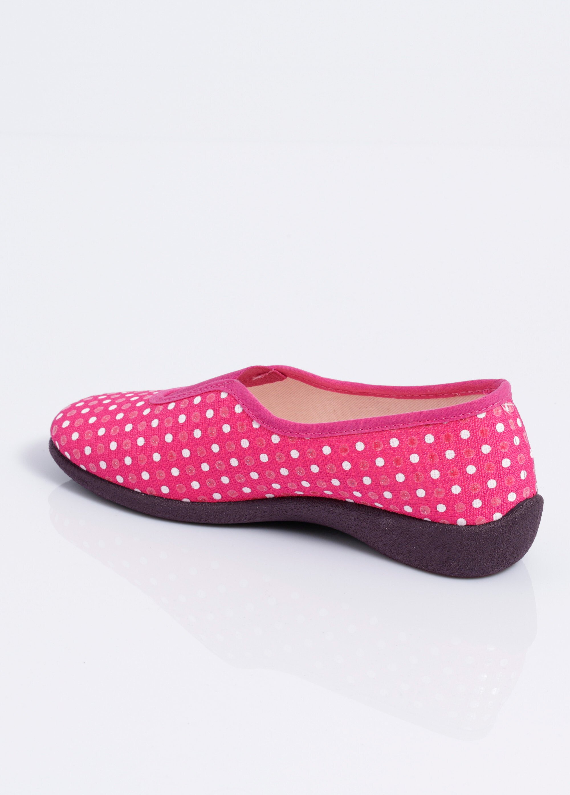 Chaussons ballerines élastiqués largeur confort Femme Rose OZOR DO1