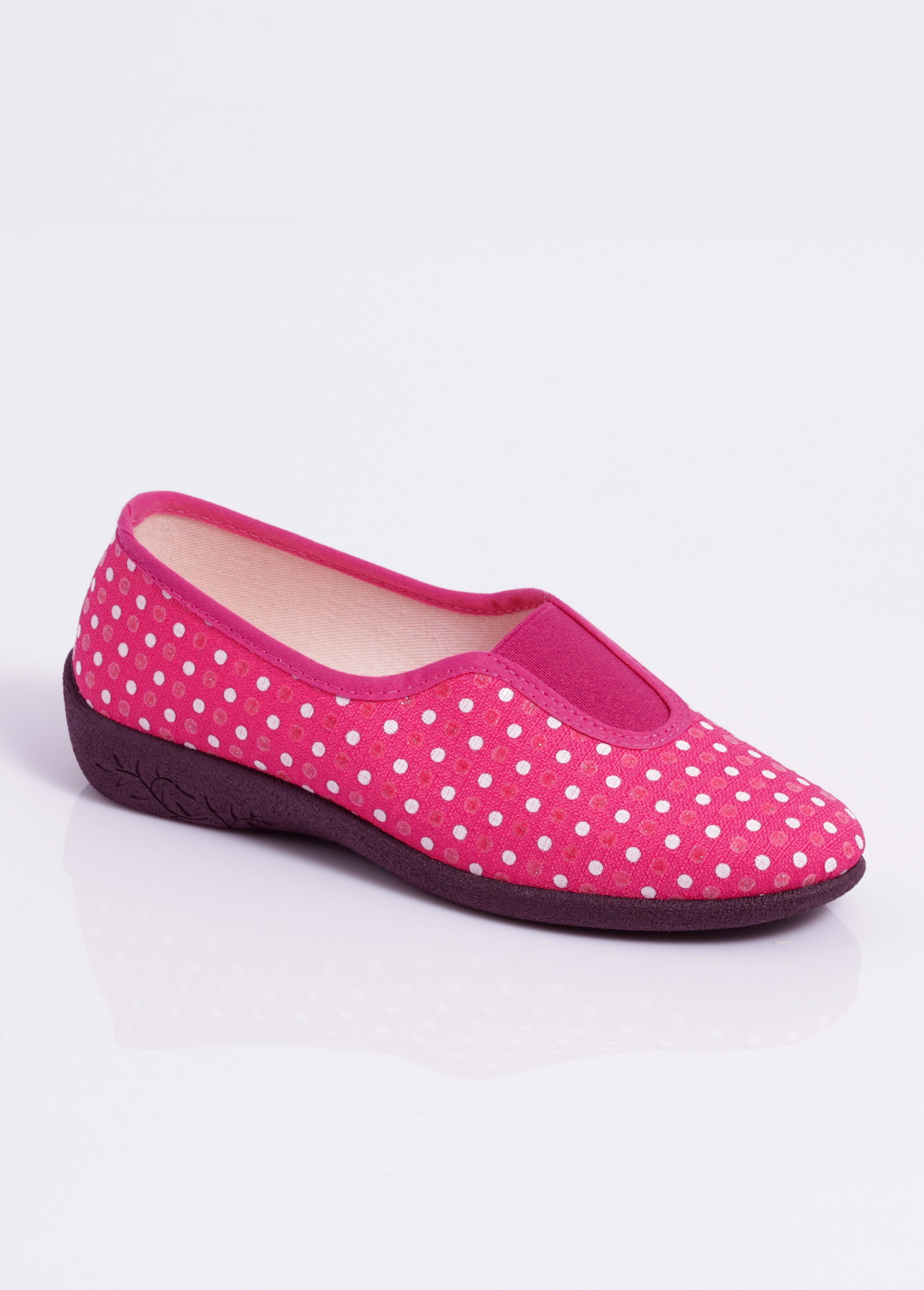 Chaussons ballerines élastiqués largeur confort