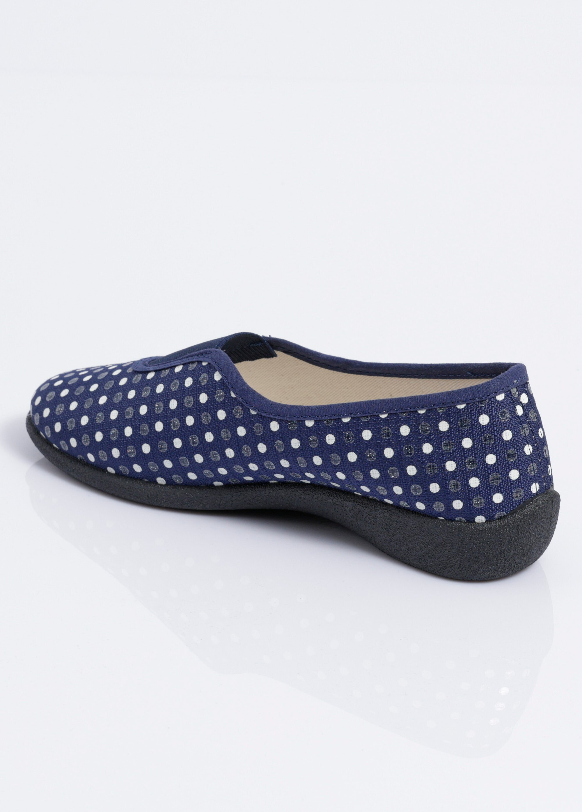 Chaussons ballerines élastiqués largeur confort Femme MARINE  OZOR DO1