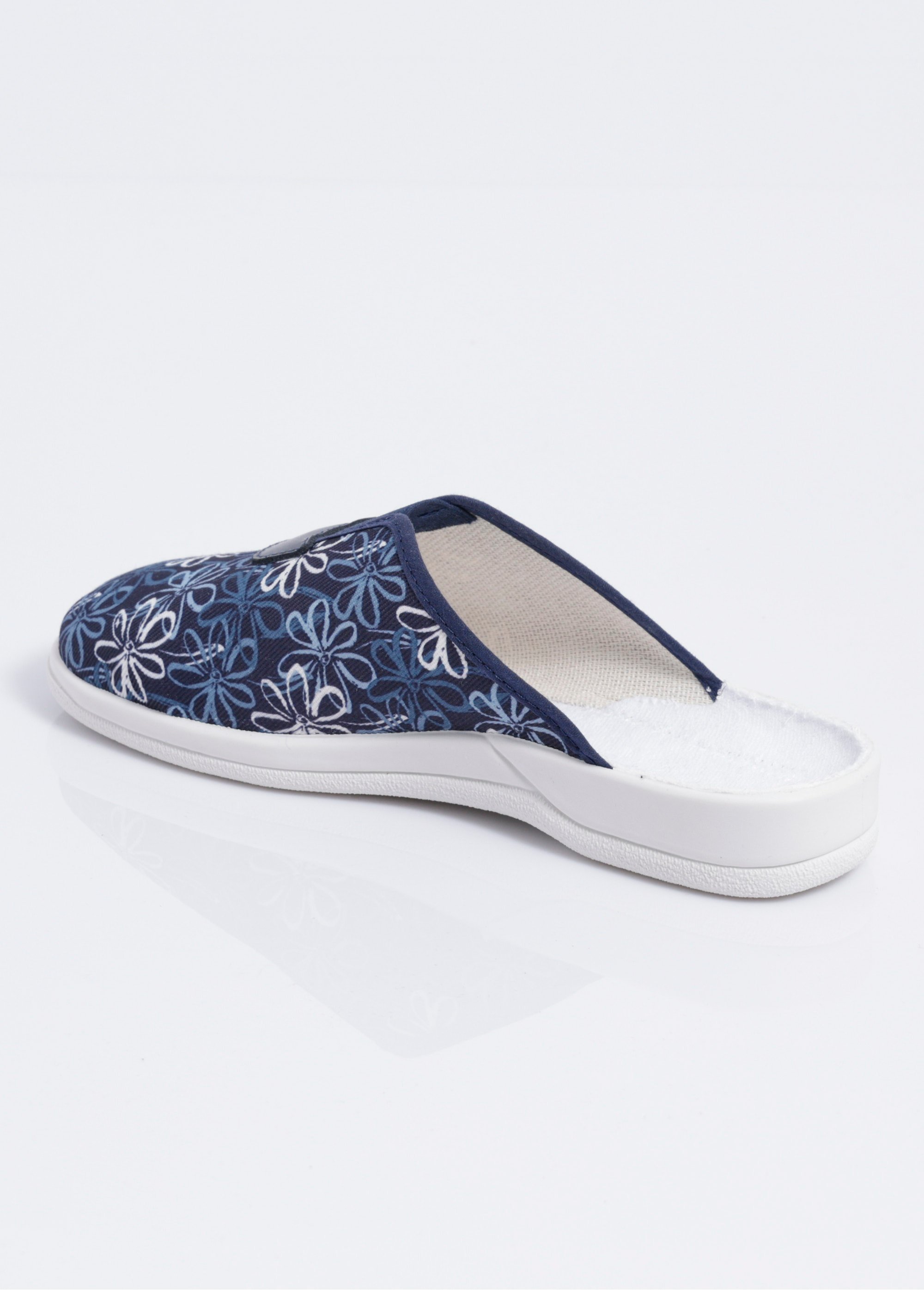 Chaussons mules grande largeur élastiqués