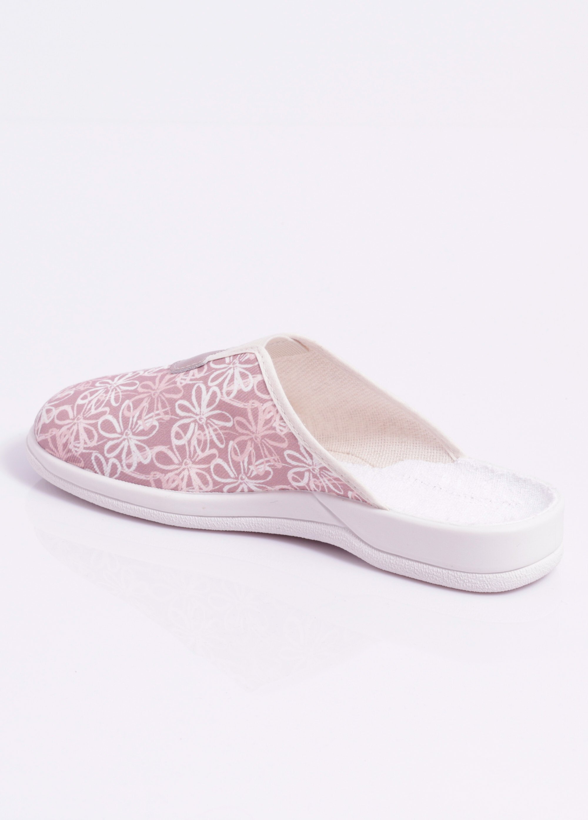 Chaussons mules grande largeur élastiqués Femme Rose OTTO DO1