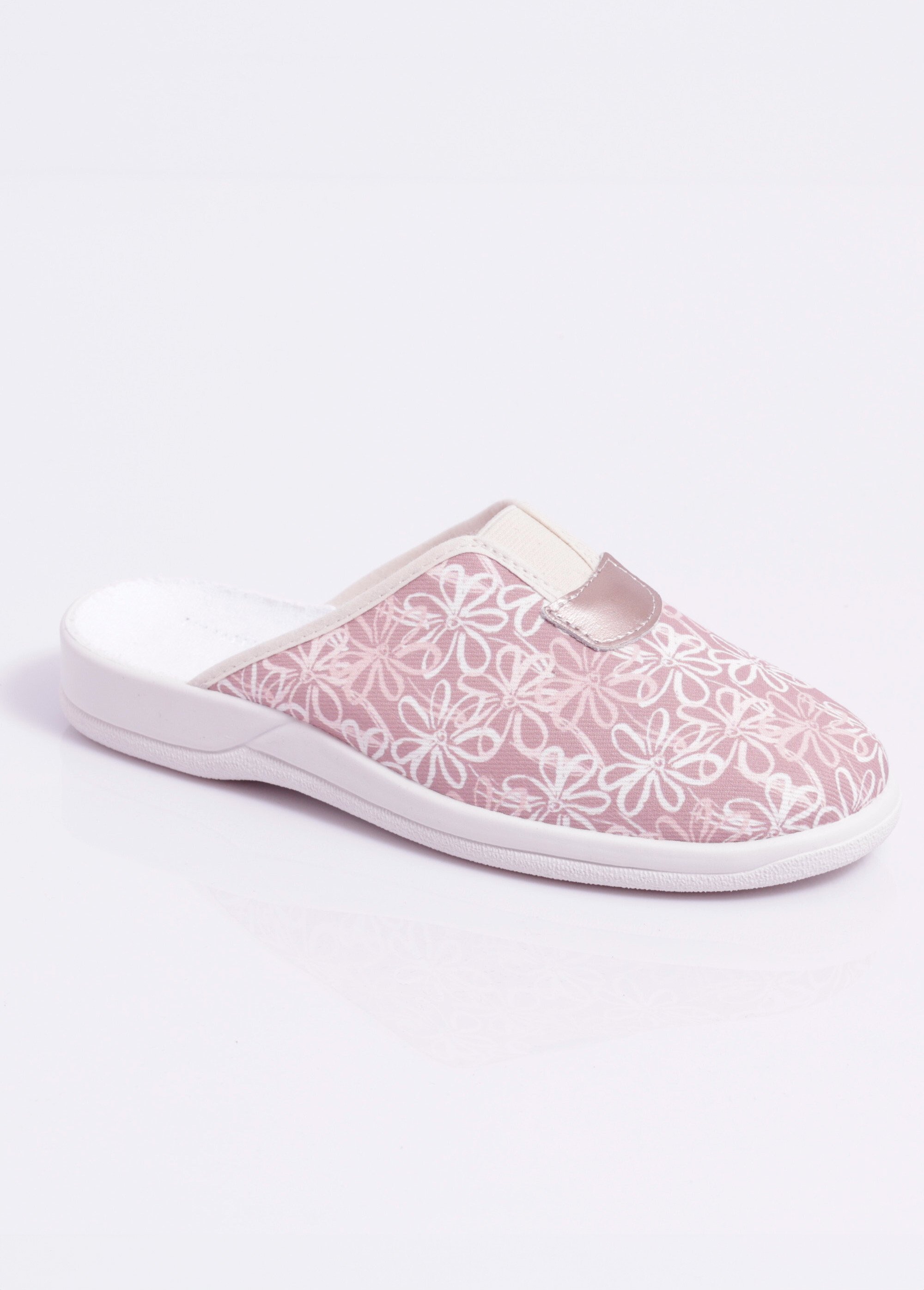 Chaussons mules grande largeur élastiqués