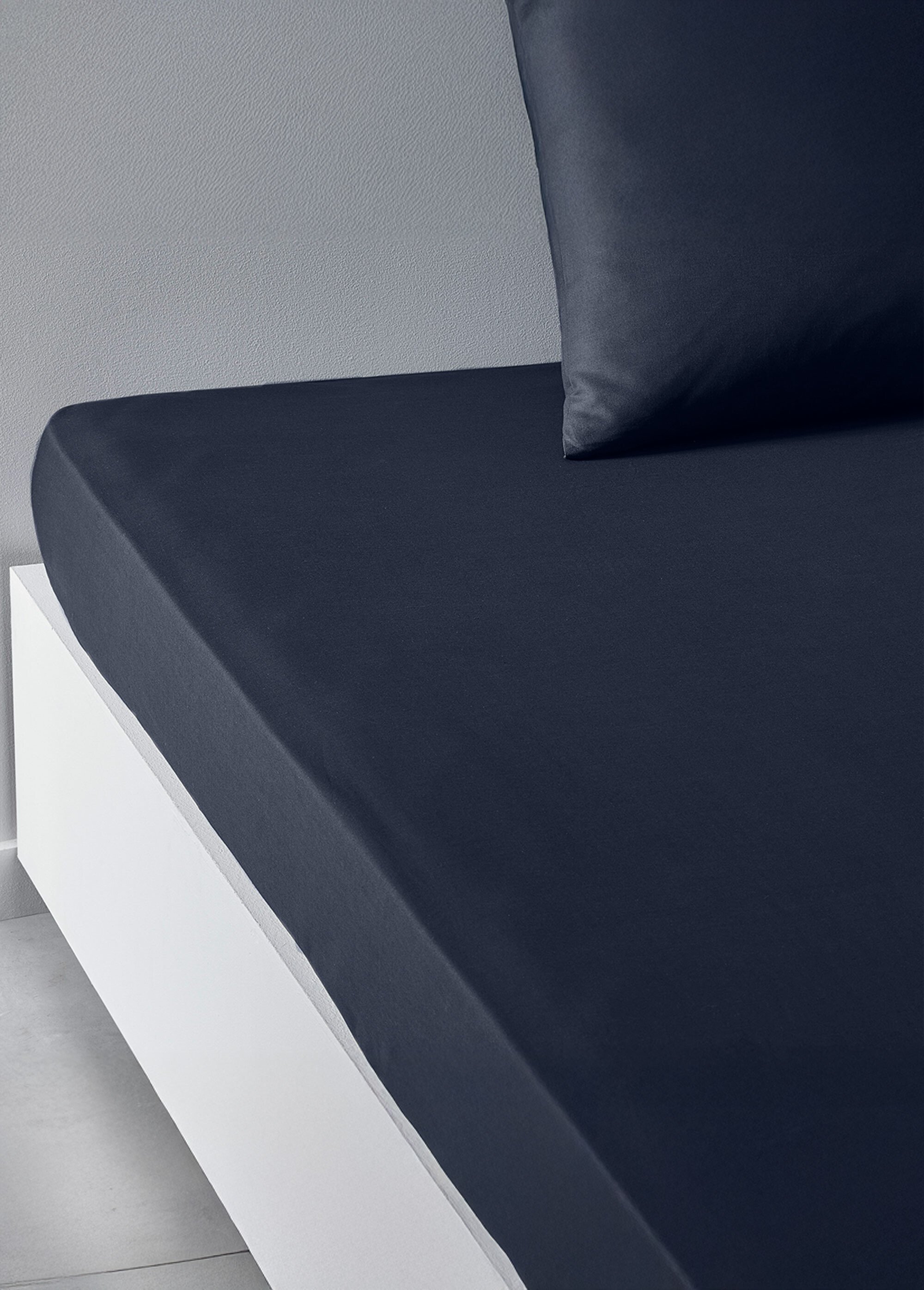 Drap-housse coton uni Bleu REMI-DH DE1