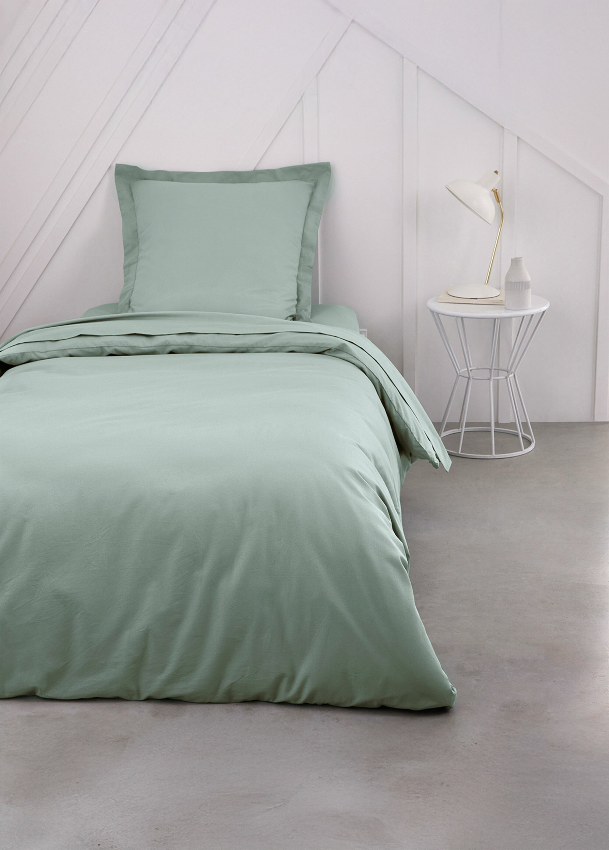 Drap-housse coton uni Vert REMI-DH SI1