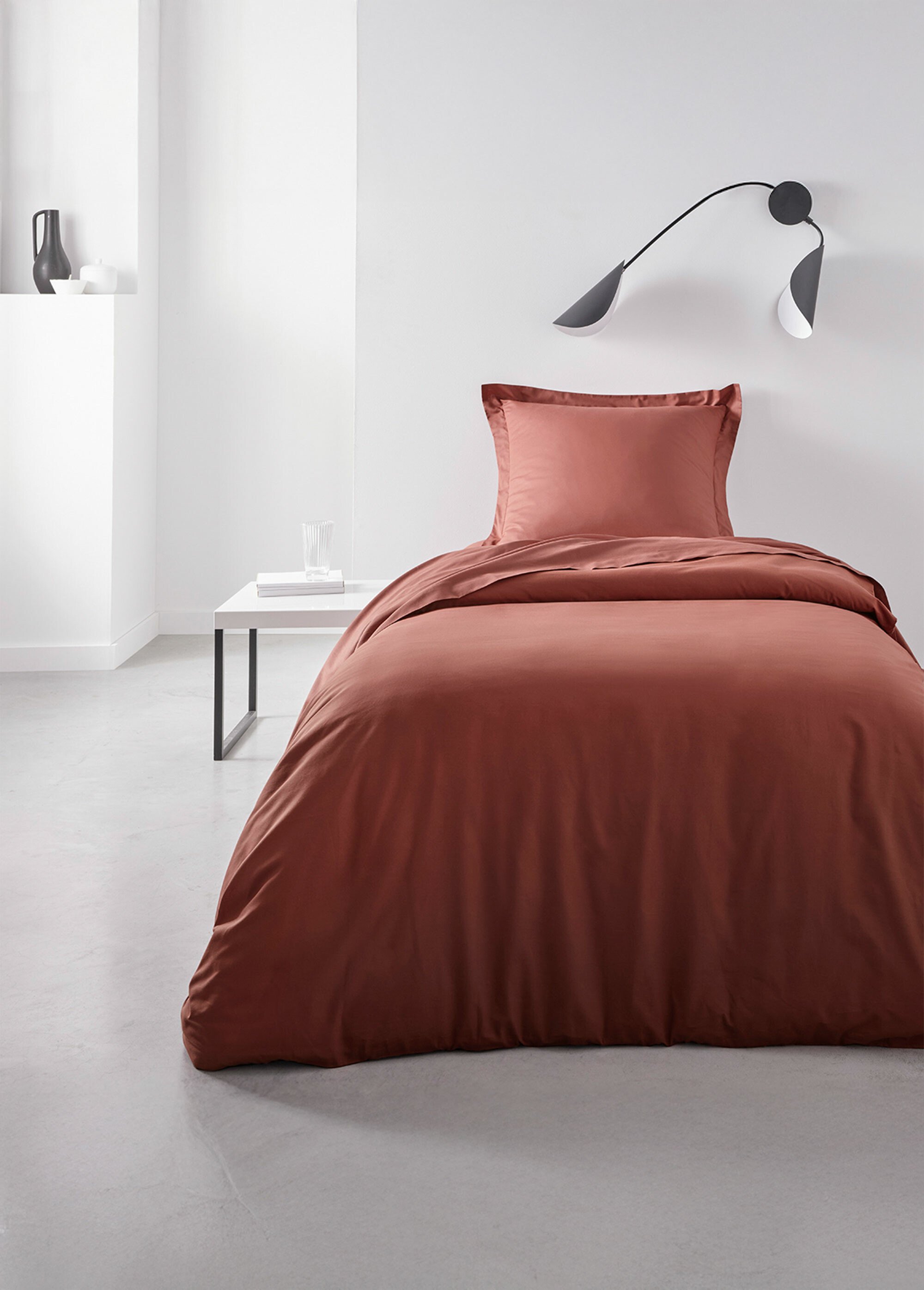 Drap-housse coton uni Orange REMI-DH SI1