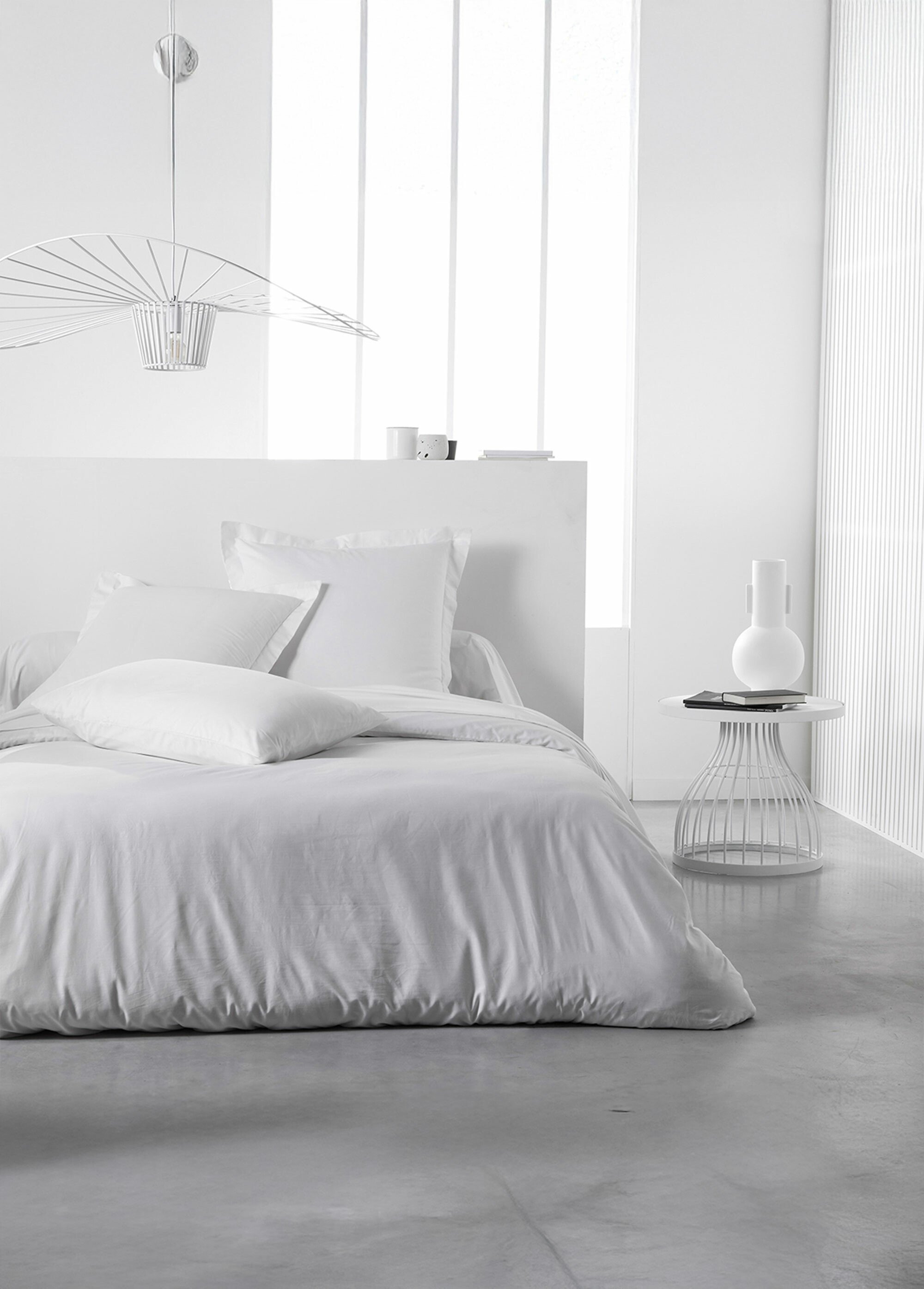 Drap-housse coton uni Blanc REMI-DH SI1